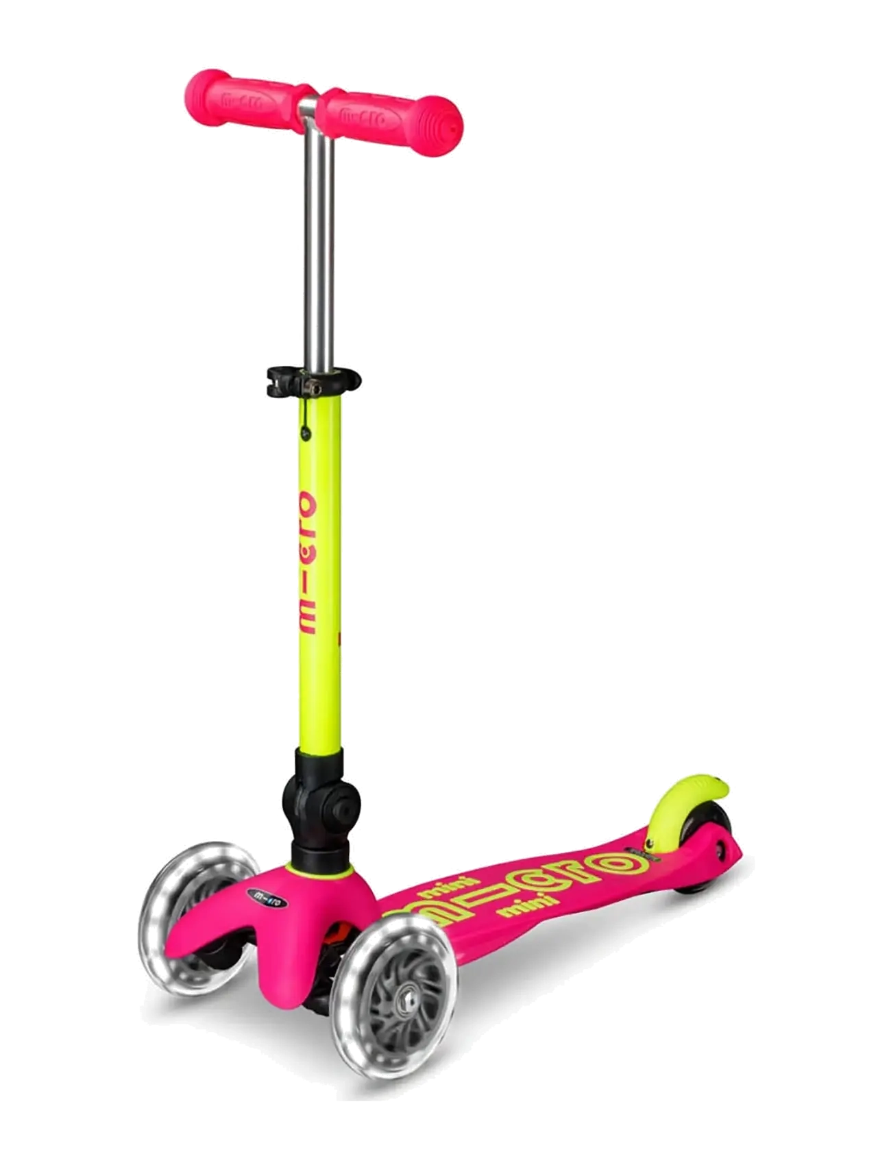 Micro - Micro - Mini Deluxe Foldable LED - Neon Flamingo Yellow - løbehjul - yellow - 4