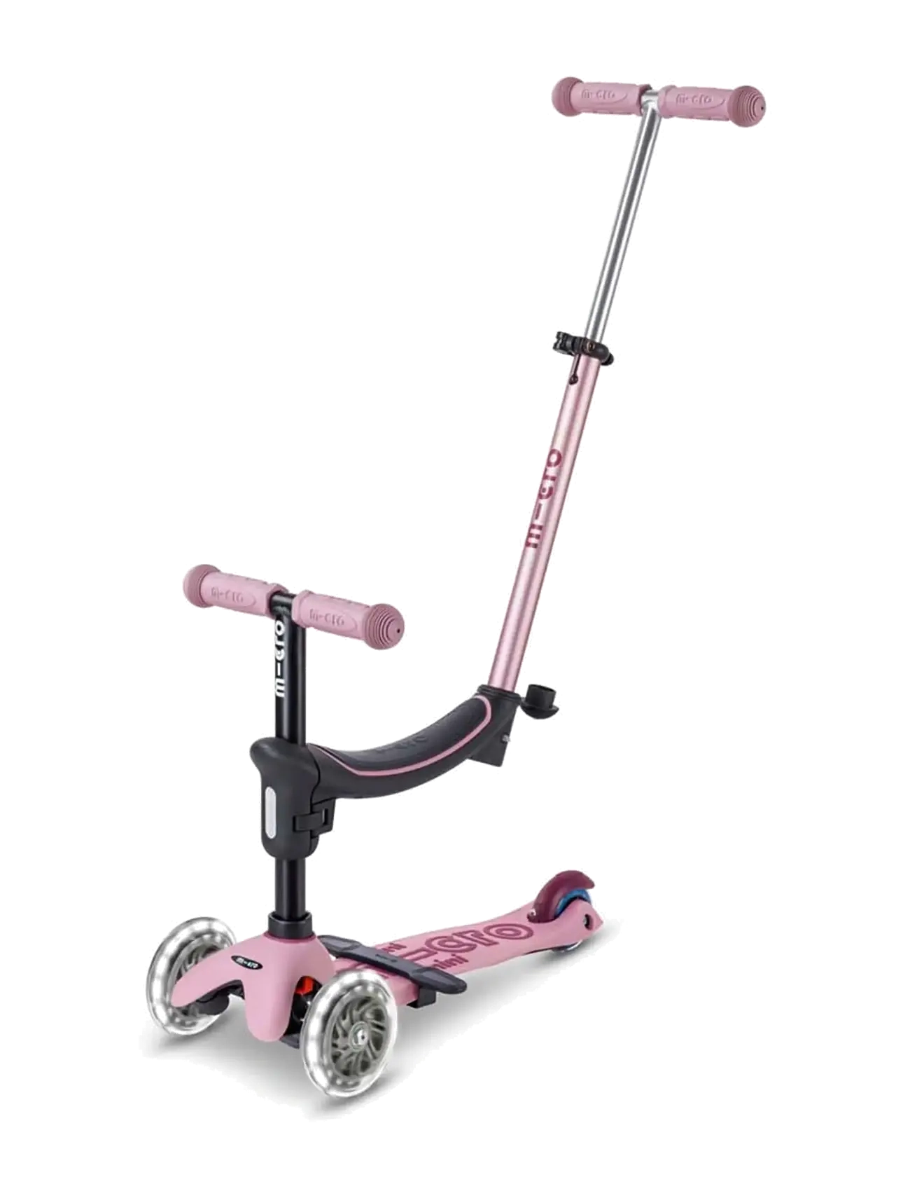 Micro - Micro - Mini Deluxe LED - Rock & Go - Dusty Rose - løbehjul - dusty rose - 3
