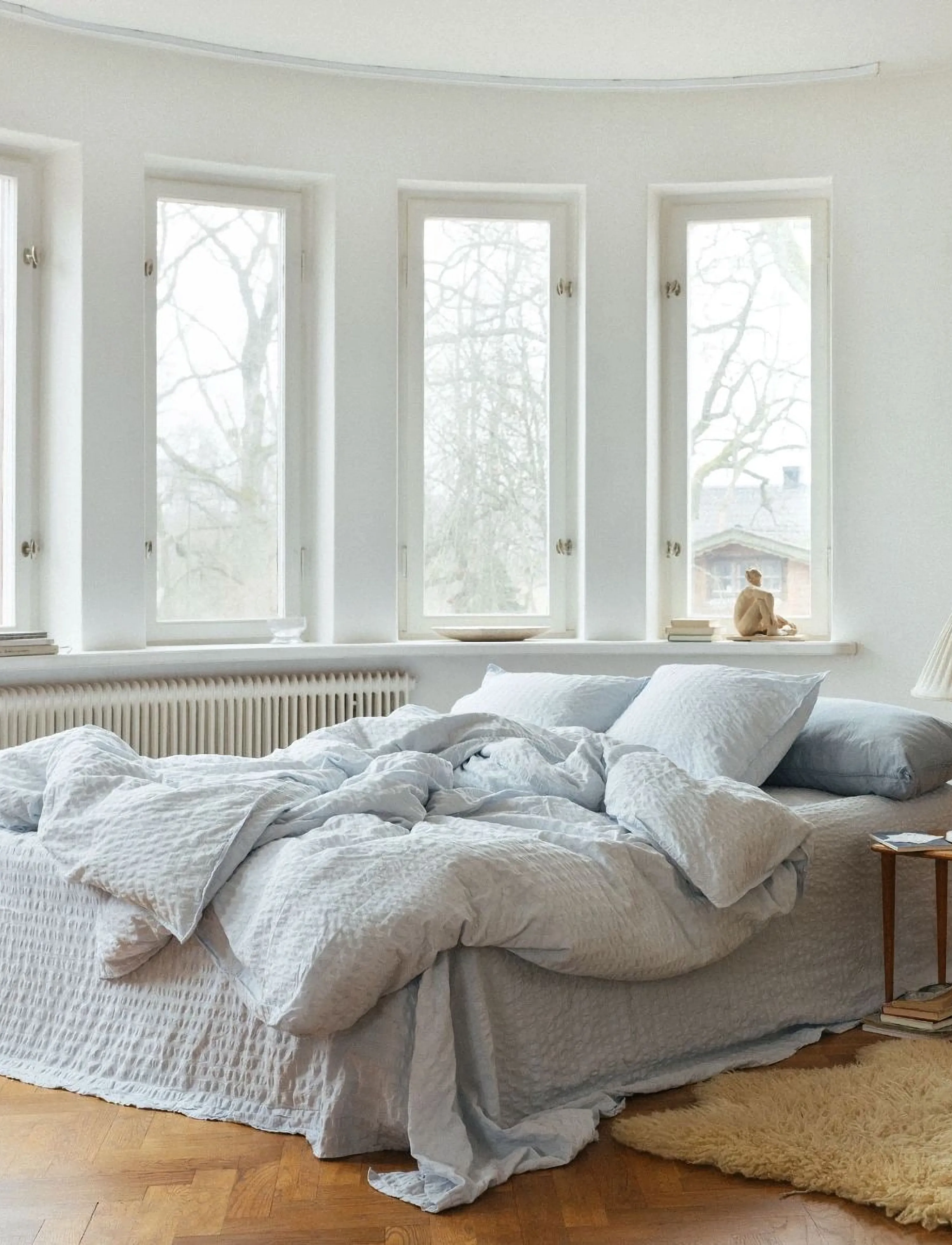 Midnatt - Fitted sheet 160x200 Ellie - greyblue - 2
