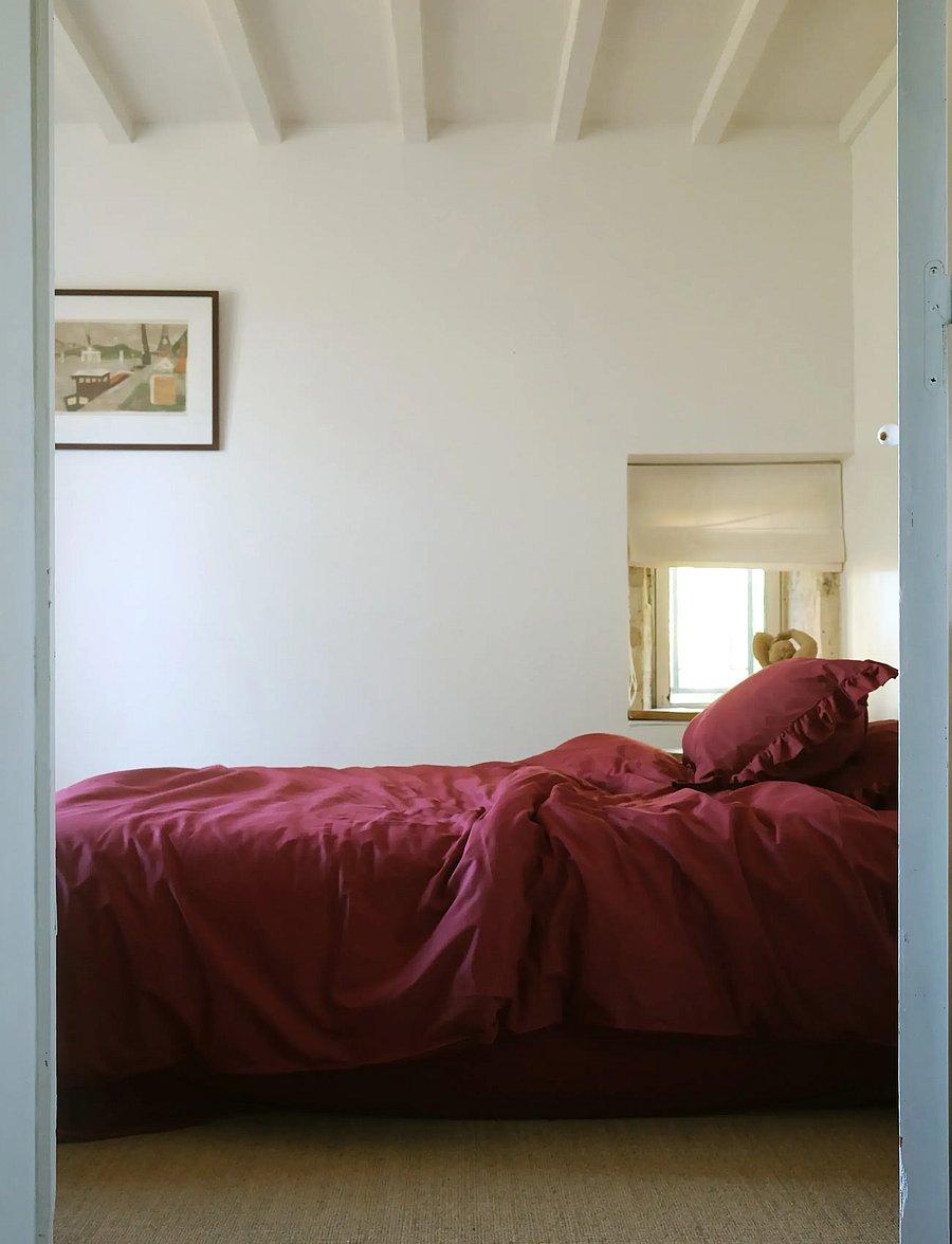 Midnatt - Fitted sheet Cherry - red - 2