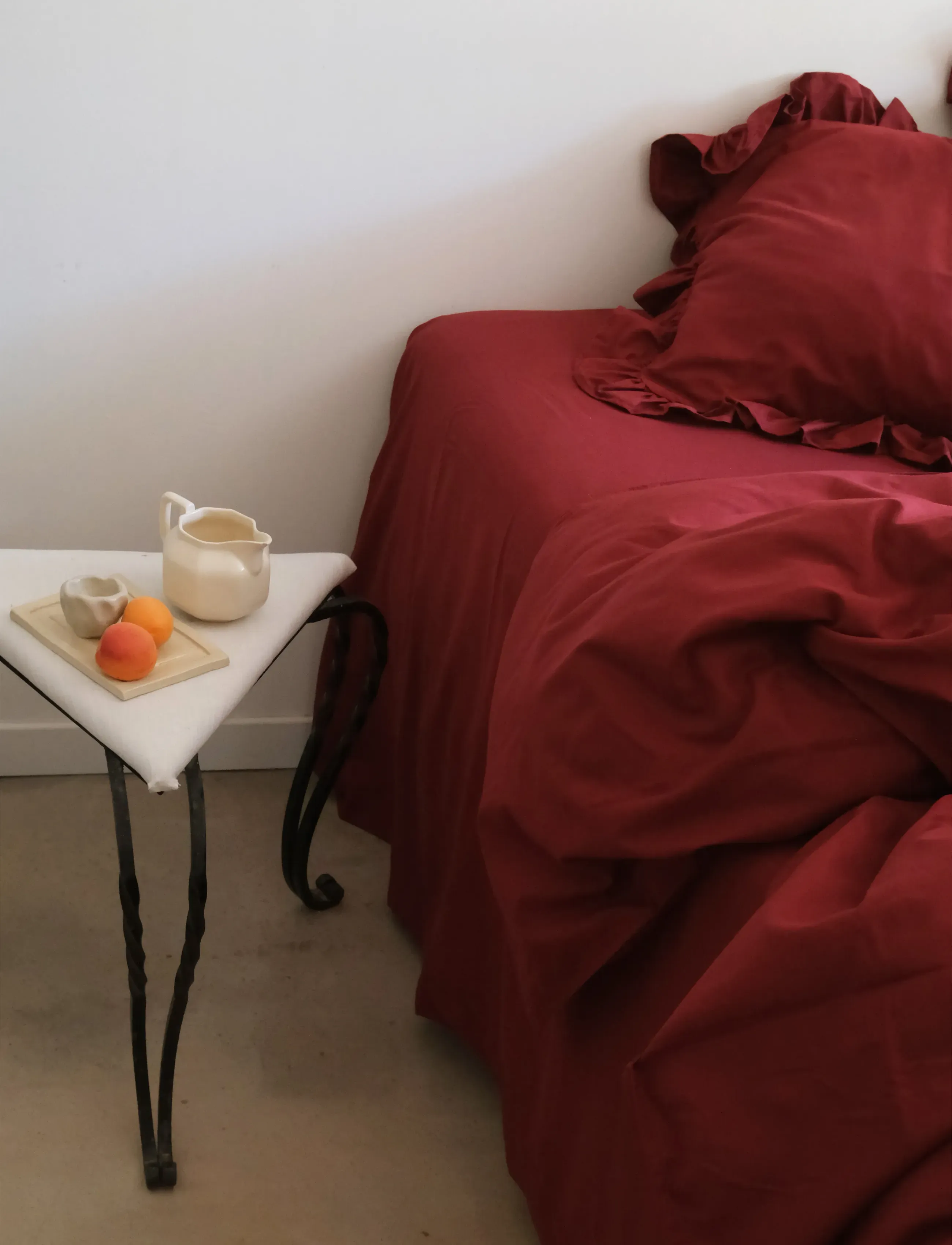 Midnatt - Fitted sheet Cherry - red - 3