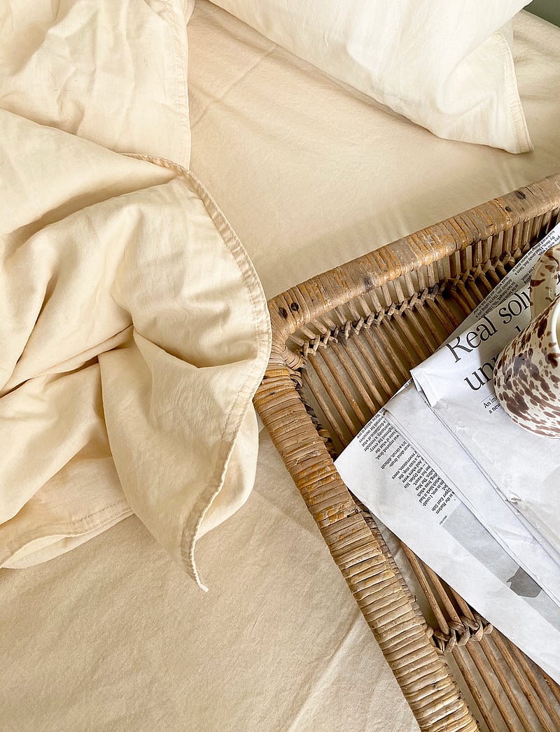 Midnatt - Fitted sheet Sorbetto - spannbettlaken - light yellow - 4