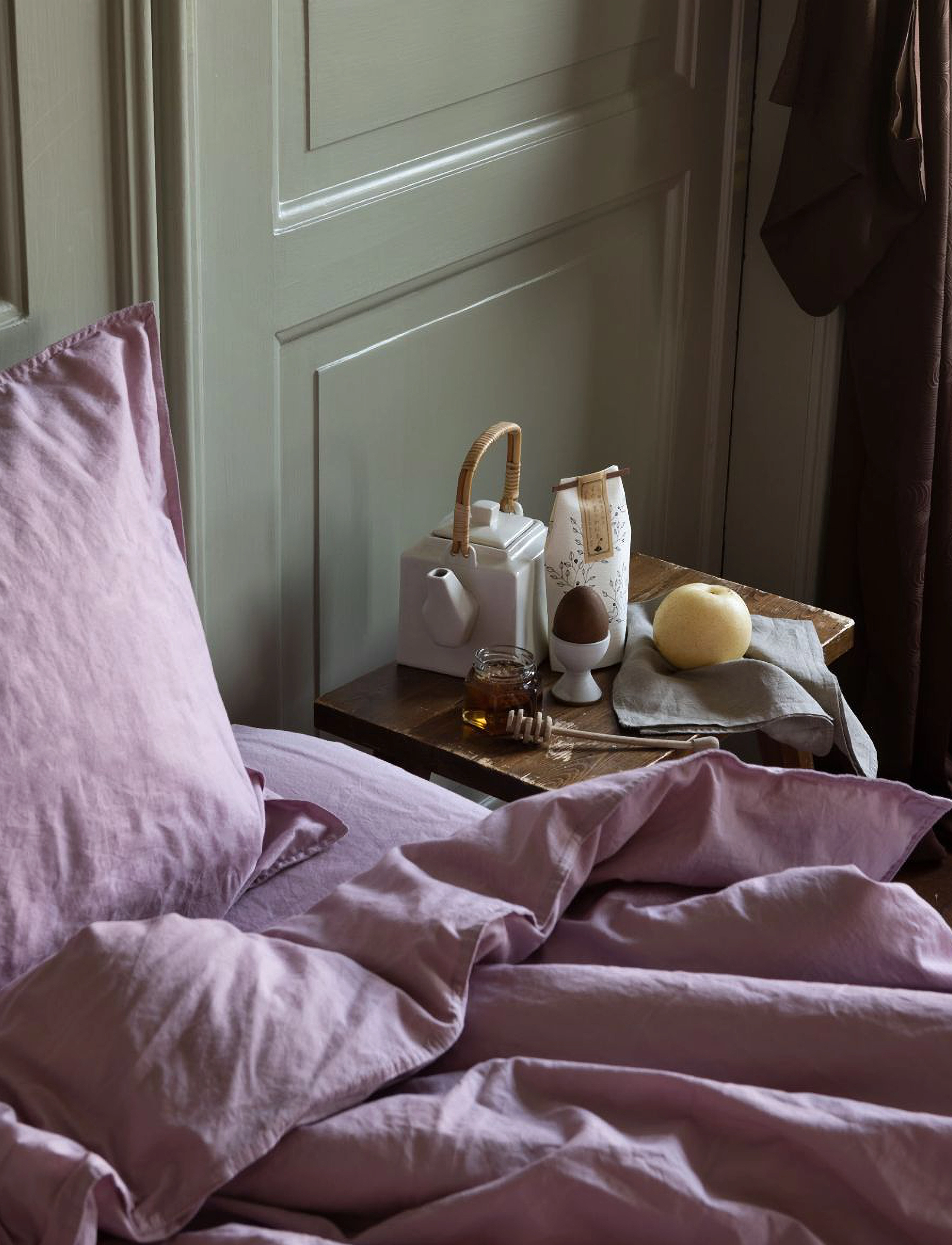 Midnatt Stræklagen Aster, 180X200 cm, Bedtextiles, Lila - Sheets, Homeware