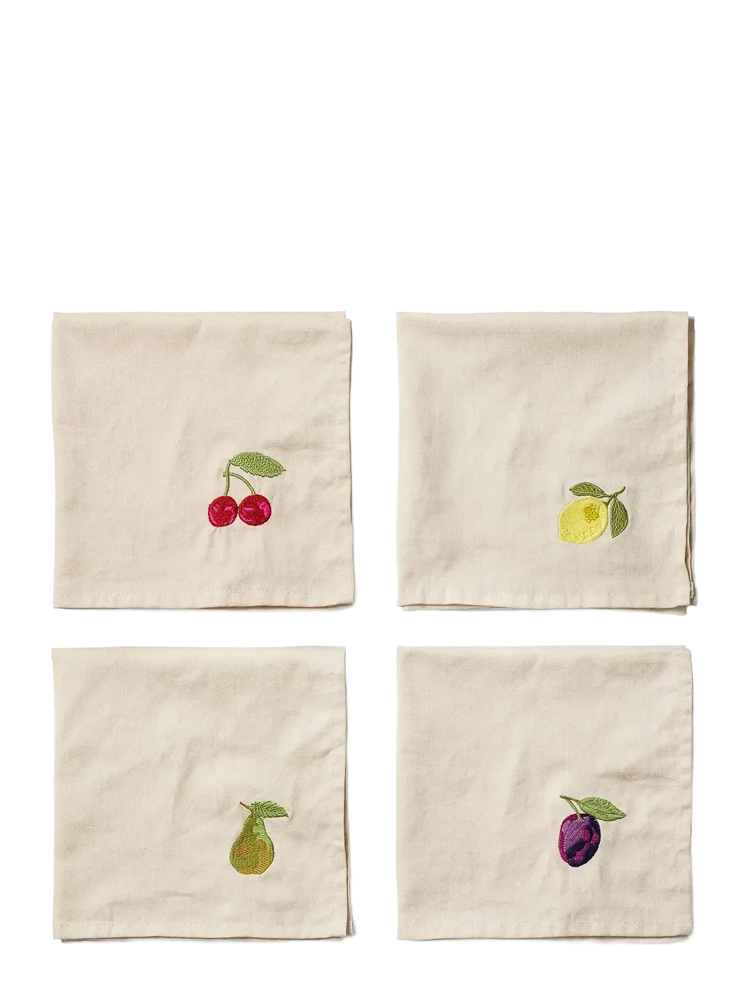 MIDNATT Servietter, 4-Pak, Tutti Frutti Cream - 40X40CM - Unisex