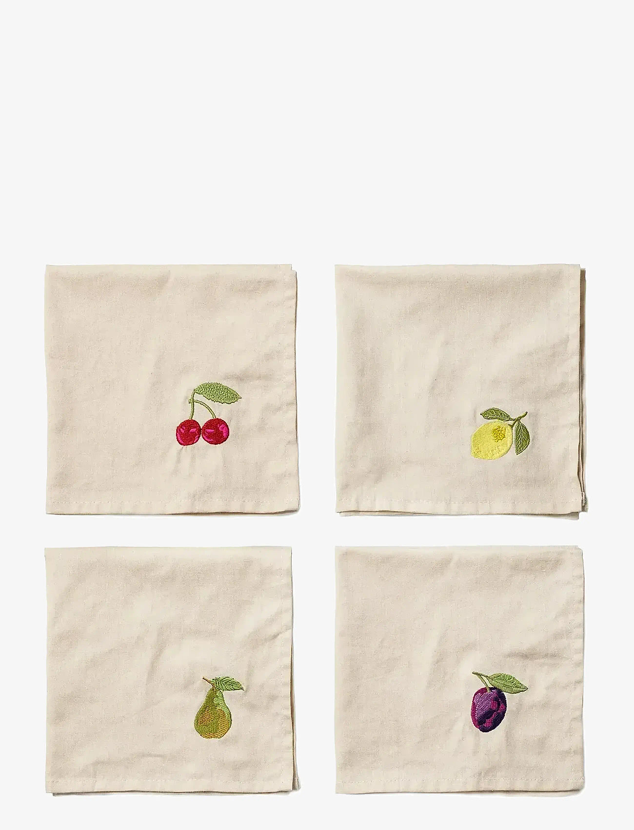 Midnatt - Napkins 4-pack Tutti Frutti - stoffservietten - beige - 1