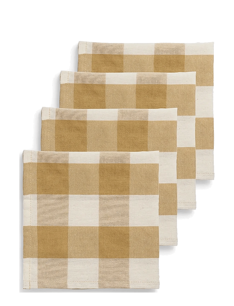 Midnatt - Napkins 4-pack Ruth - linased ja puuvillased salvrätikud - green - 1