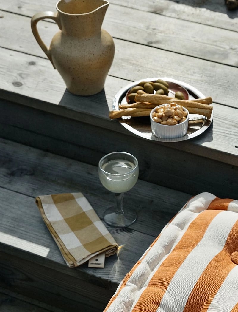 Midnatt - Napkins 4-pack Ruth - linased ja puuvillased salvrätikud - green - 0