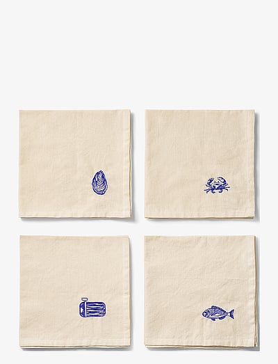 Midnatt Napkins 4-pack La mer - Outdoorbereich - BEIGE / beige
