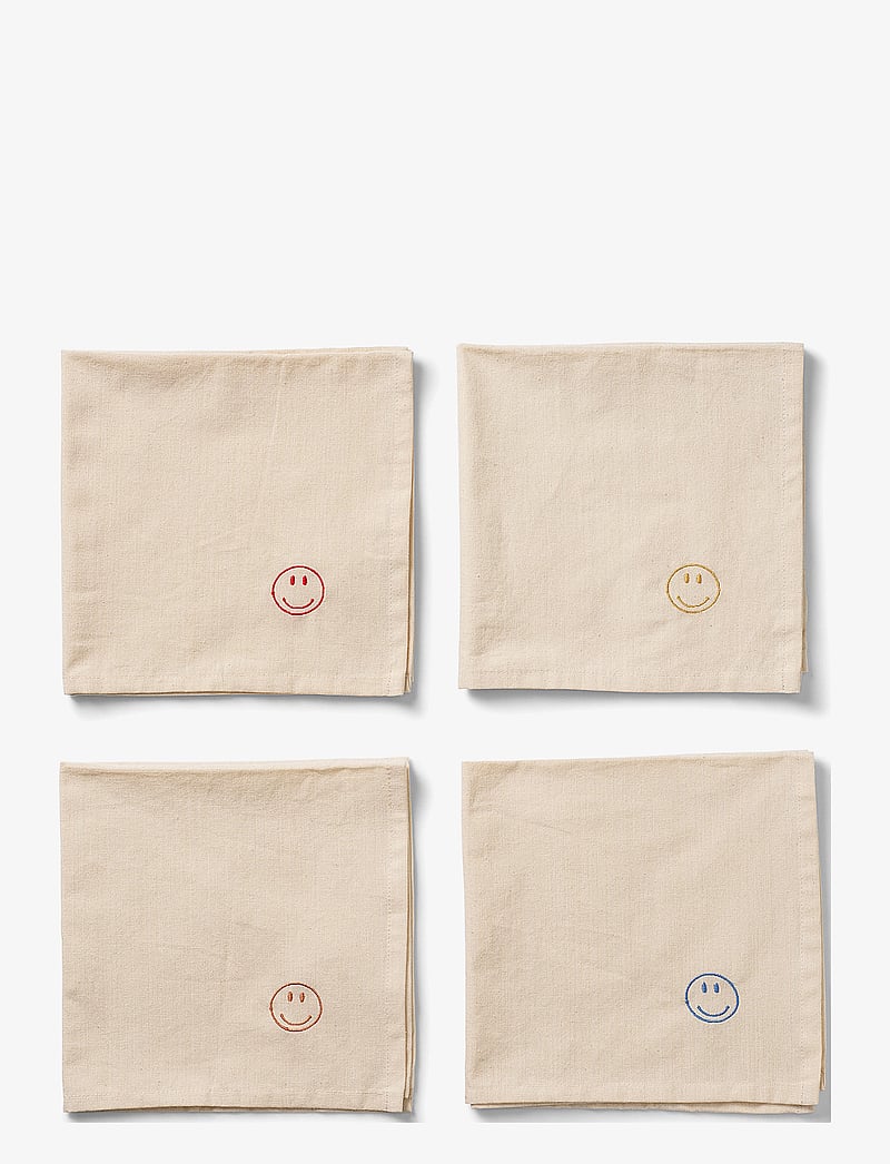 Midnatt - Napkins Happy - linased ja puuvillased salvrätikud - beige - 1