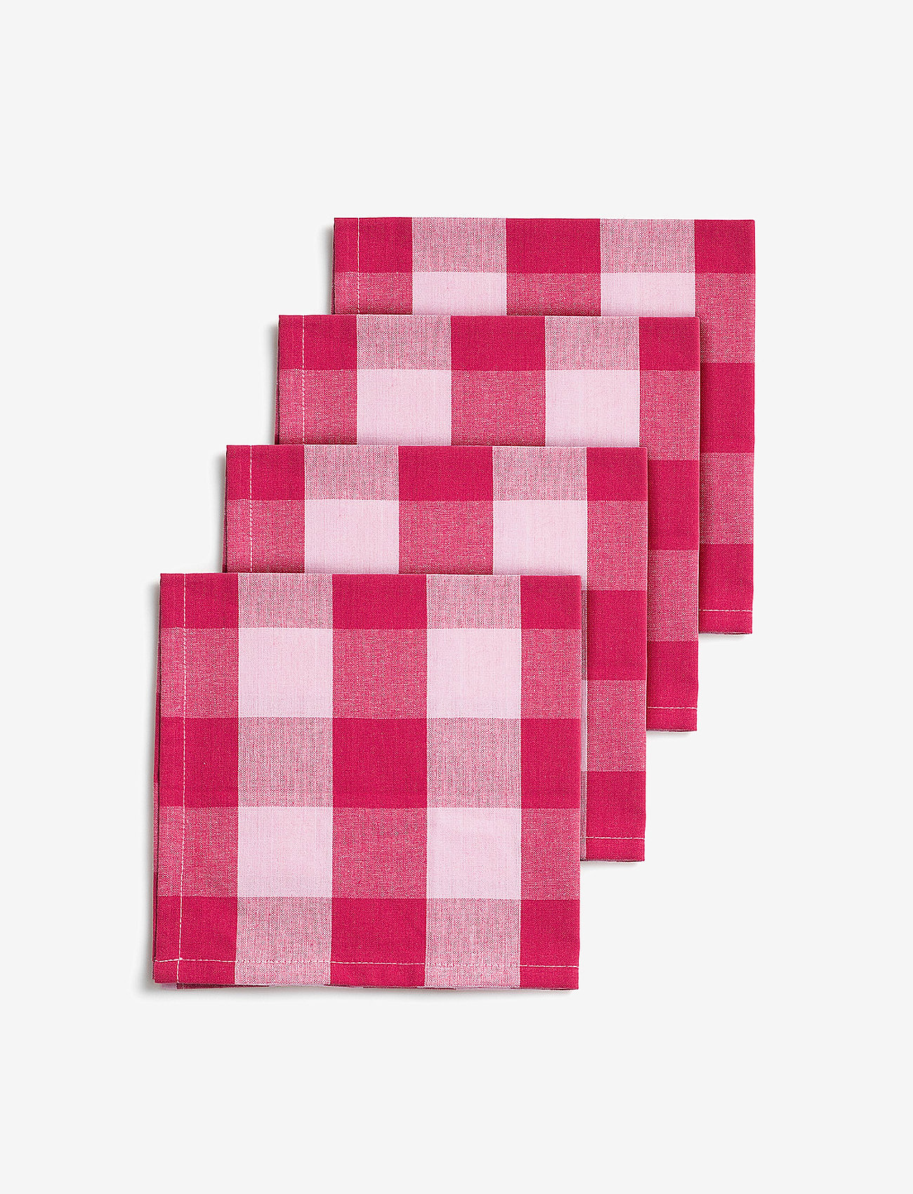 Midnatt - Napkins 4-pack Paola - stofservietter - red and pink - 0