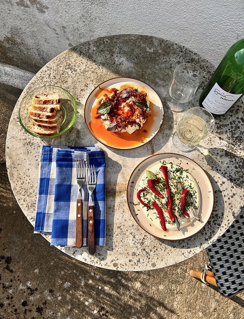 Midnatt - Napkins 4-pack La mer - linased ja puuvillased salvrätikud - blue - 4