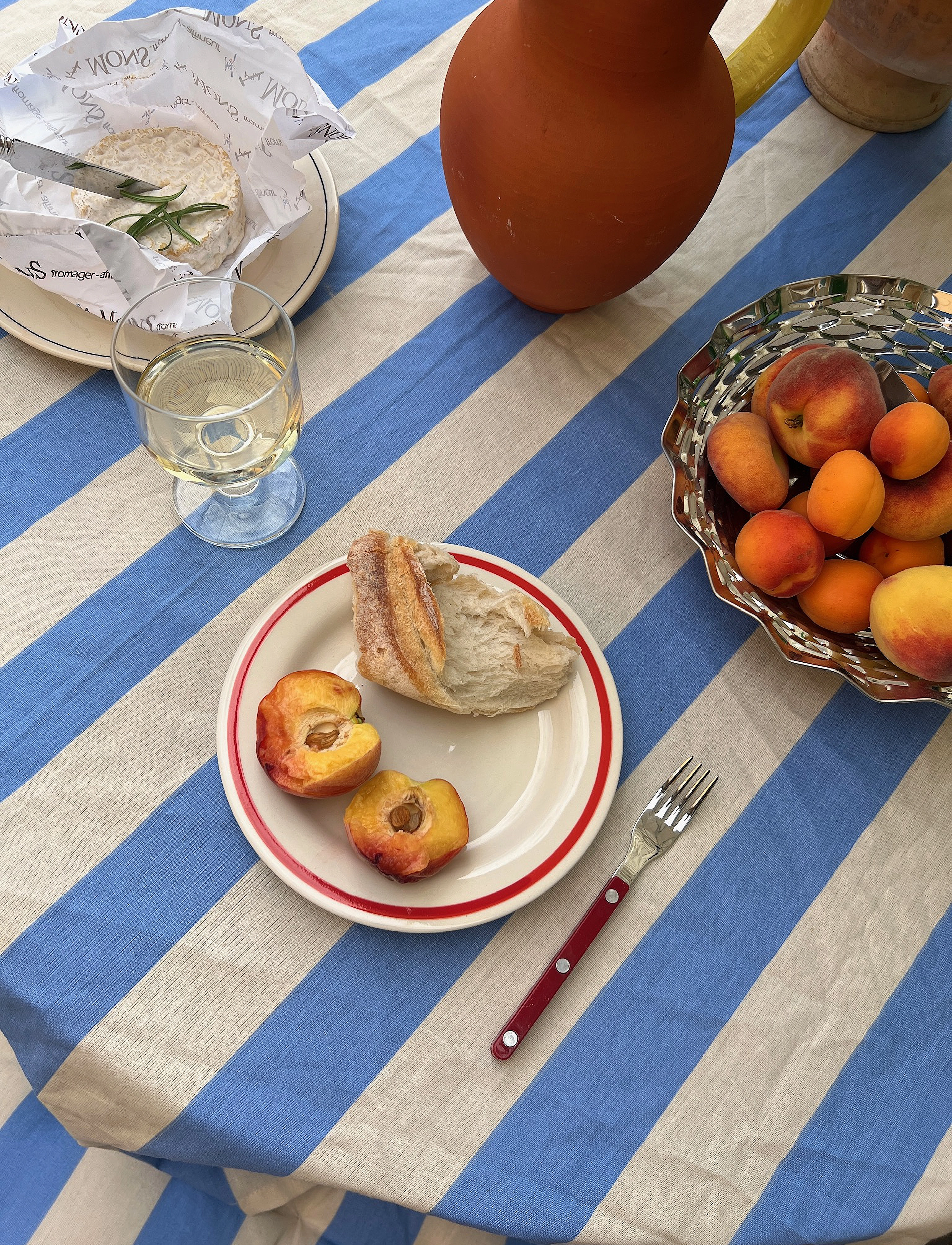Midnatt - Tablecloth Franka - die niedrigsten preise - peach and blue - 2