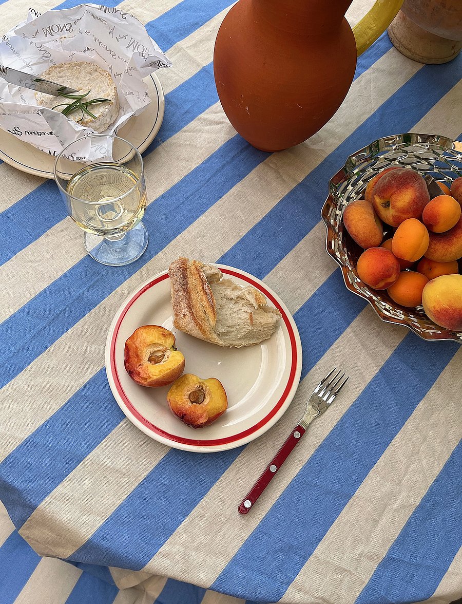Midnatt - Tablecloth Franka - die niedrigsten preise - peach and blue - 2