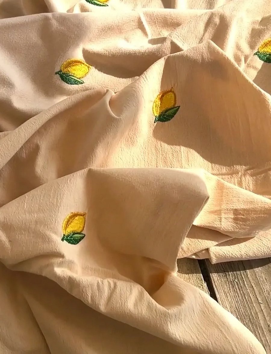 Midnatt - Borddug med citron - duge & bordløbere - beige - 5