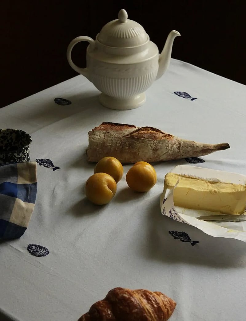 Midnatt - Tablecloth Josefin La mer - køb efter pris - light blue - 3