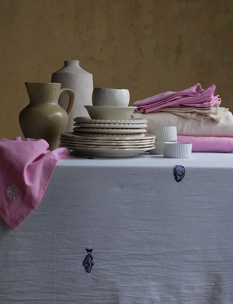 Midnatt - Tablecloth Josefin La mer - køb efter pris - light blue - 4