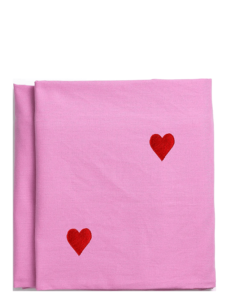 Midnatt - Tablecloth Pink Hearts - køb efter pris - pink - 0