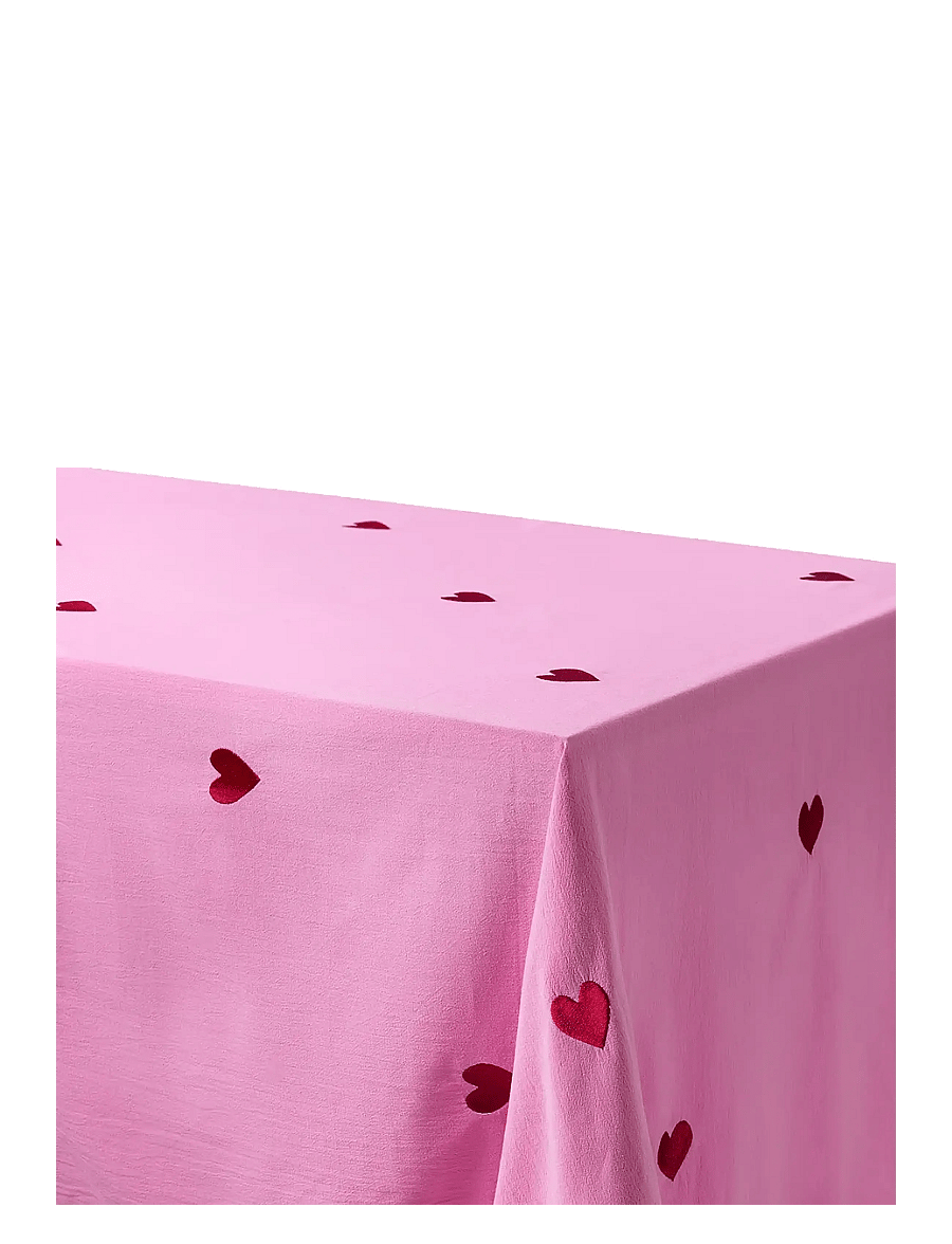 Midnatt - Dug med lyserøde hjerter - duge & bordløbere - pink - 1