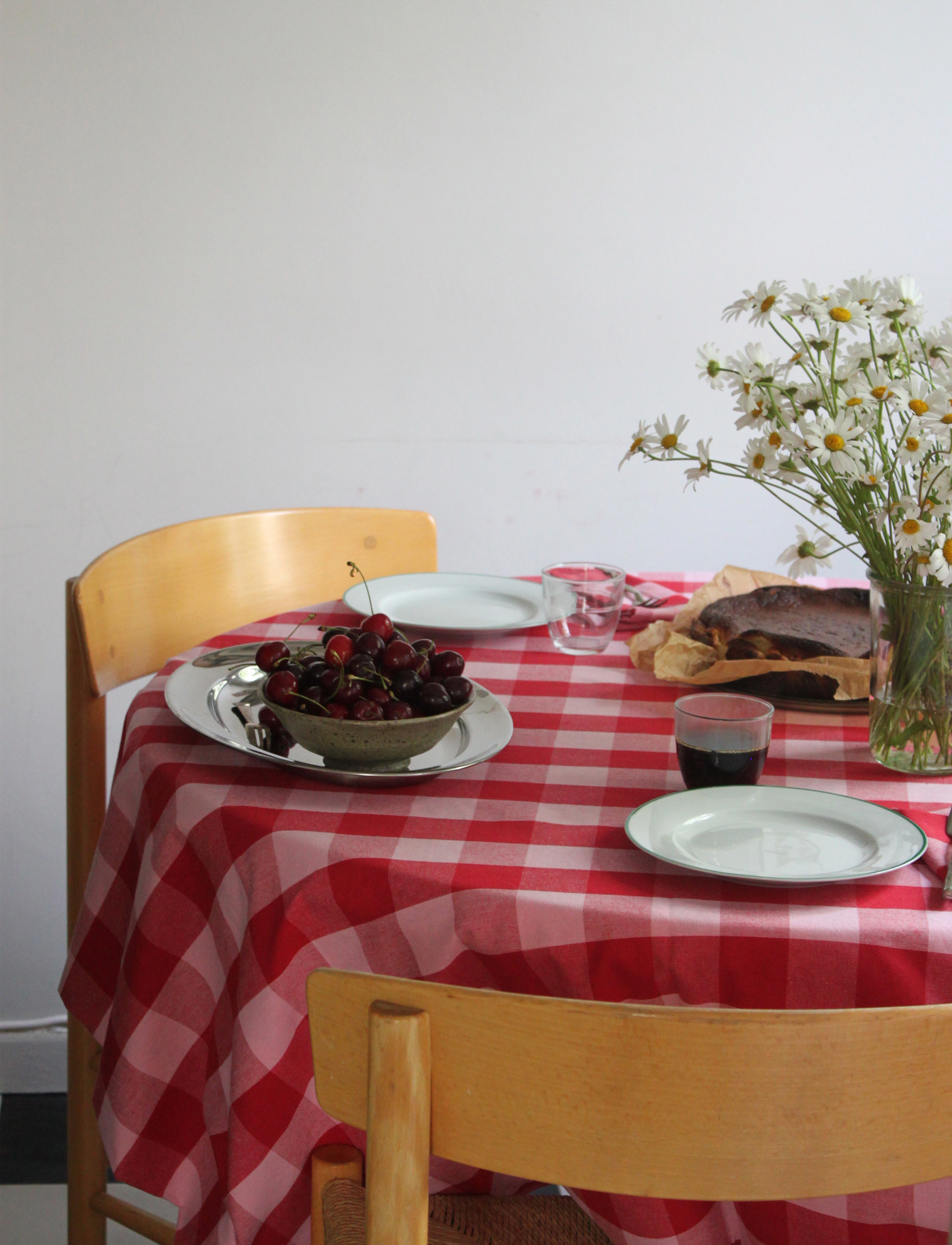 Midnatt - Tablecloth Paola - duge & bordløbere - red and pink - 2