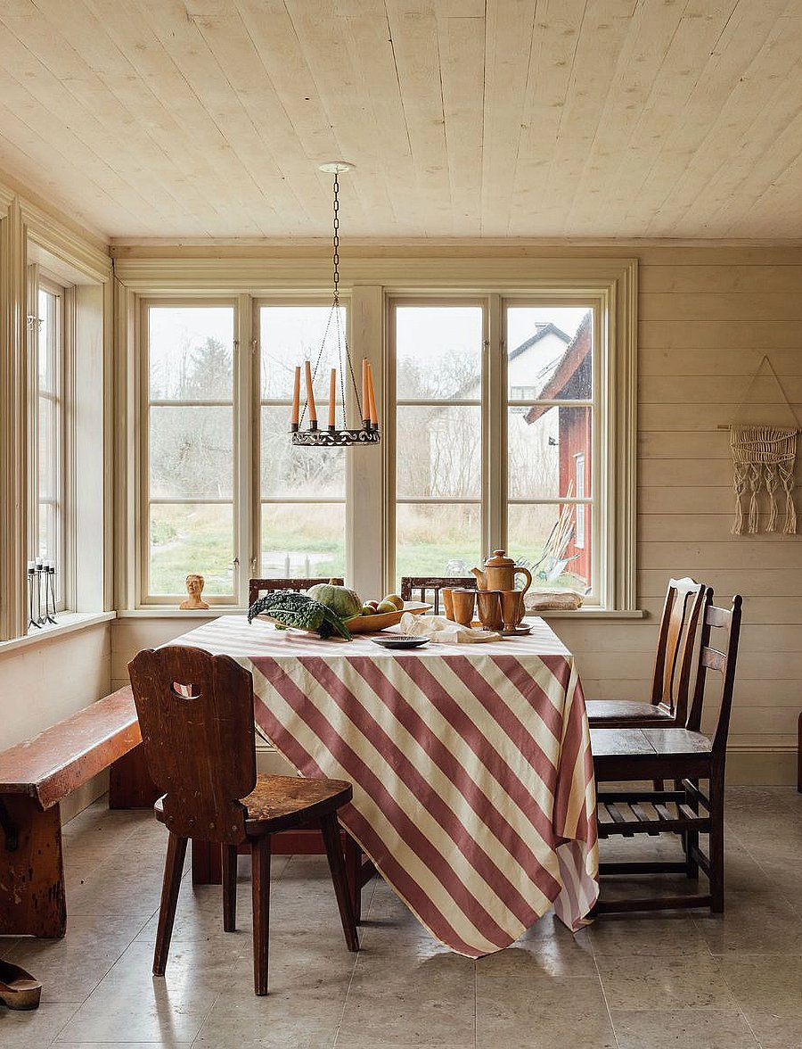 Midnatt - Tablecloth Irene - tischdecken & tischläufer - terracotta and light yellow - 5