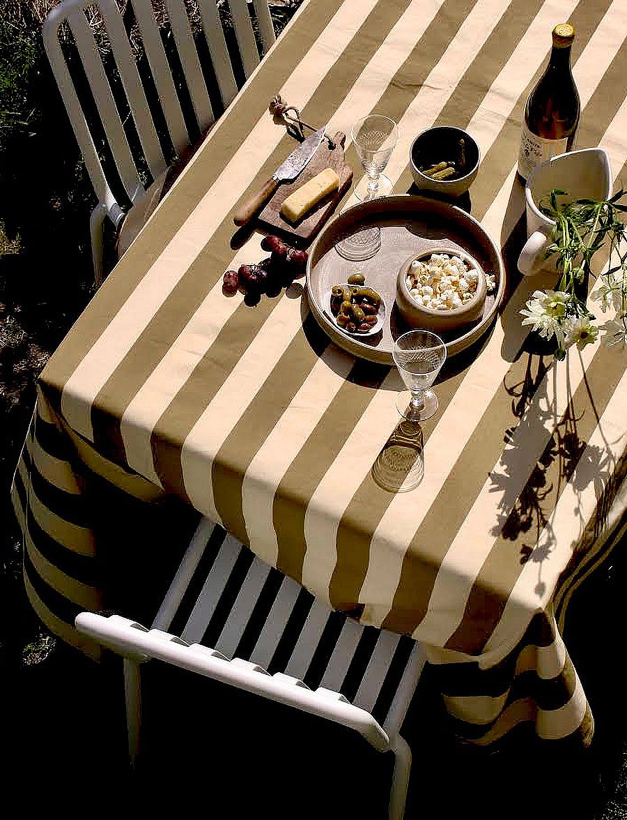 Midnatt - Tablecloth Simona - tischdecken & tischläufer - olive green and light yellow - 2