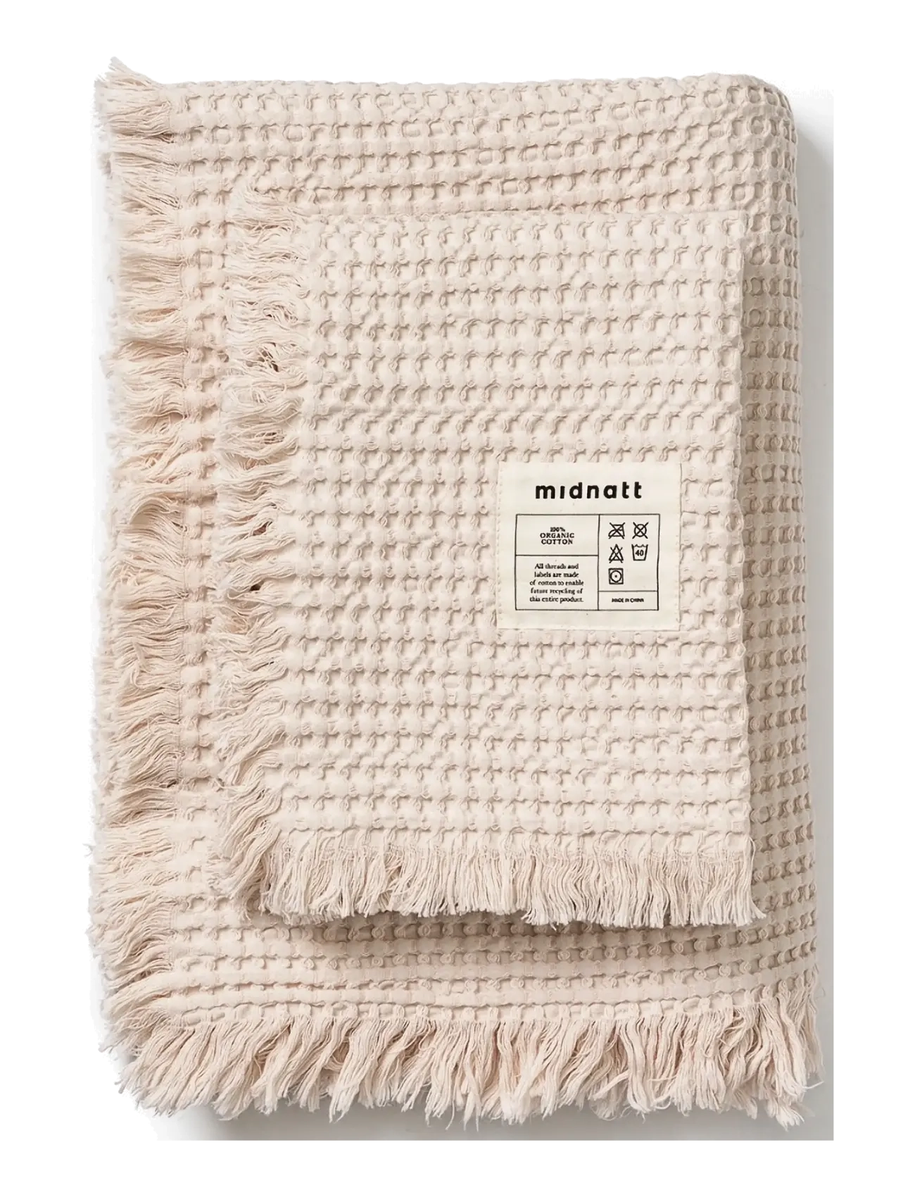 Midnatt Waffle towel Perlino - Barnaherbergið - WHITE / cream