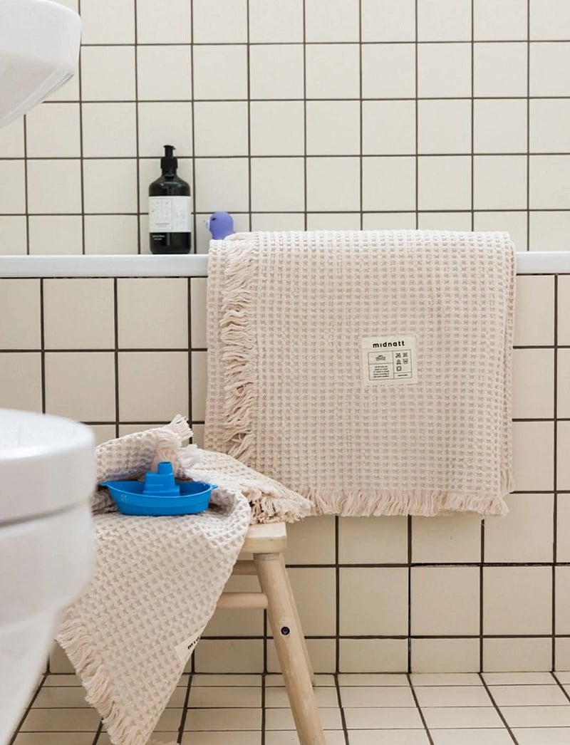 Midnatt - Waffle towel Perlino - rätikud - white - 2