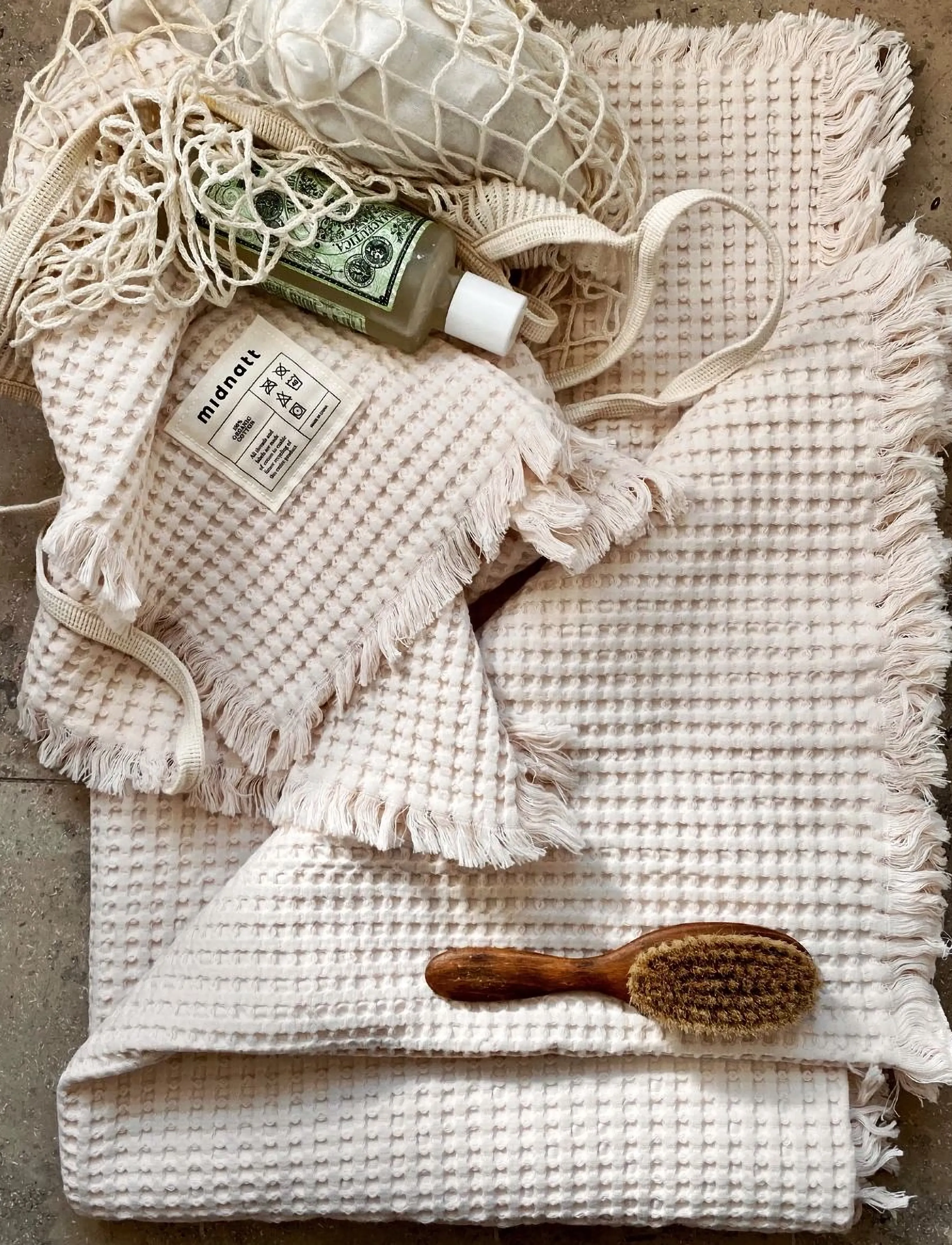Midnatt - Waffle towel Perlino - handtücher - white - 3