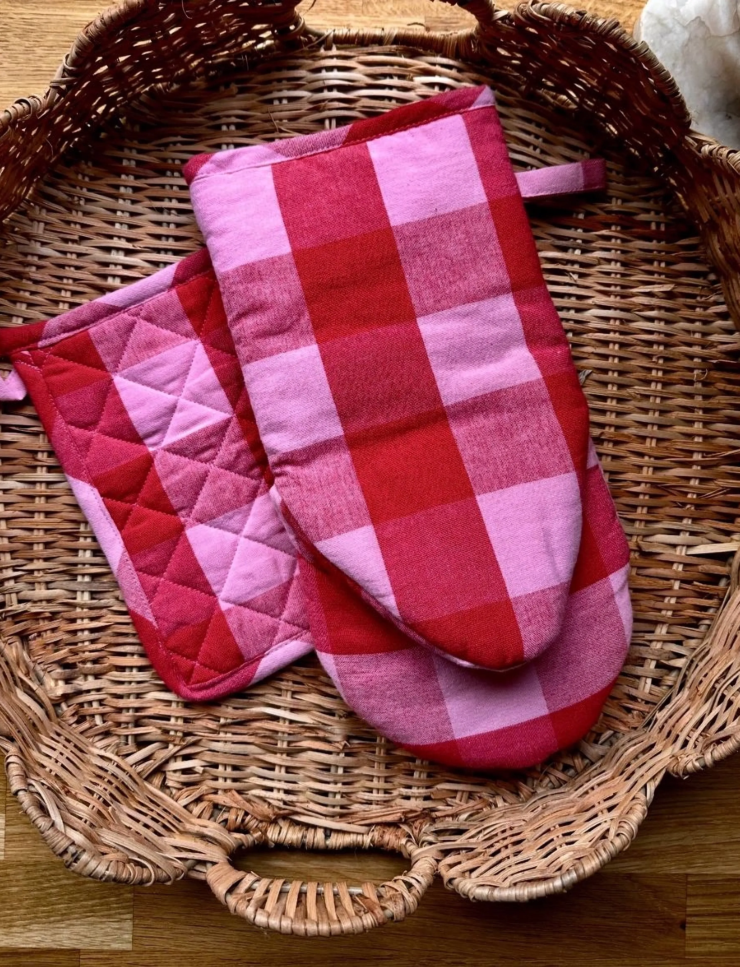 Midnatt Grydelap Paola, 20X20 cm, Kitchen Textiles, Rosa - Oven Mitts & Gloves, Homeware