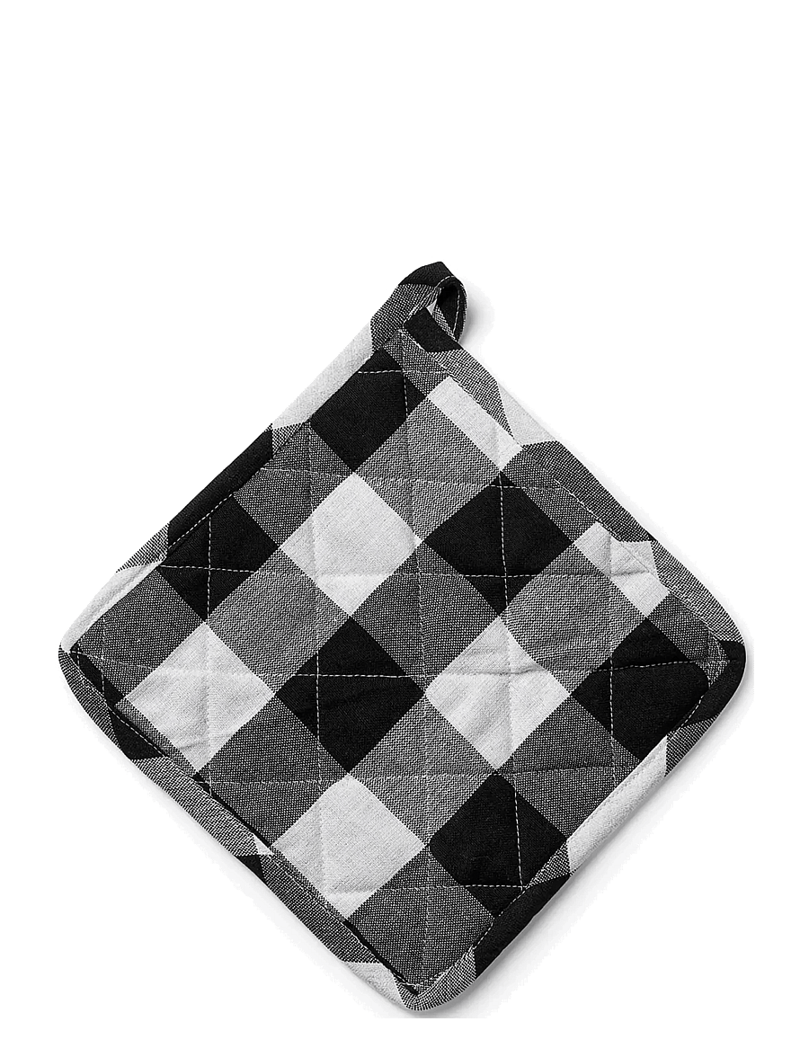 Midnatt - Pot holder checked b/w - ahjukindad, pajalapid ja potihoidjad - black&white - 1