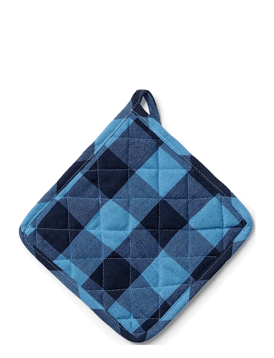 Midnatt - Pot holder checked blue - ahjukindad, pajalapid ja potihoidjad - blue - 1
