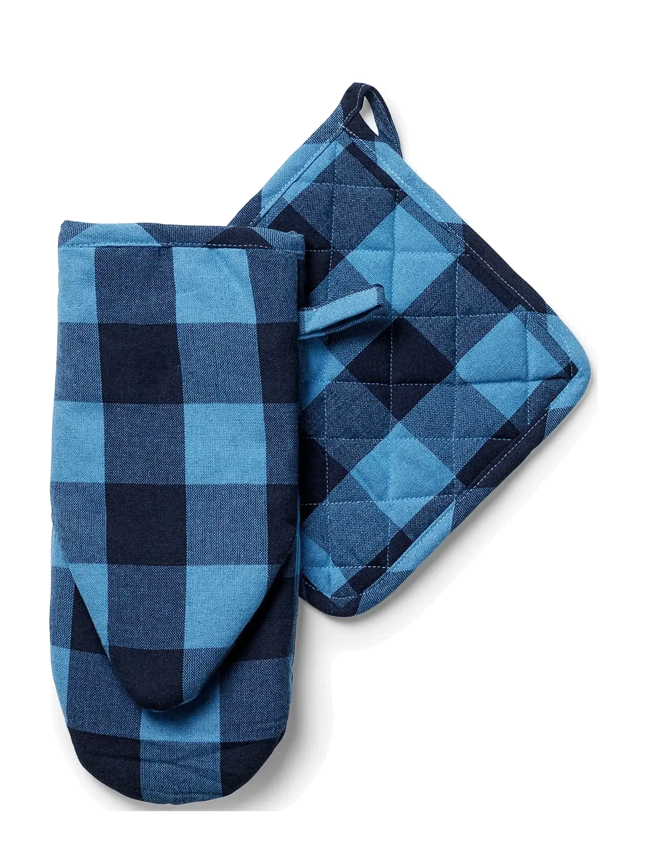 Midnatt - Pot holder checked blue - rękawiczki kuchenne, rękawiczki i uchwyty na garnki - blue - 2