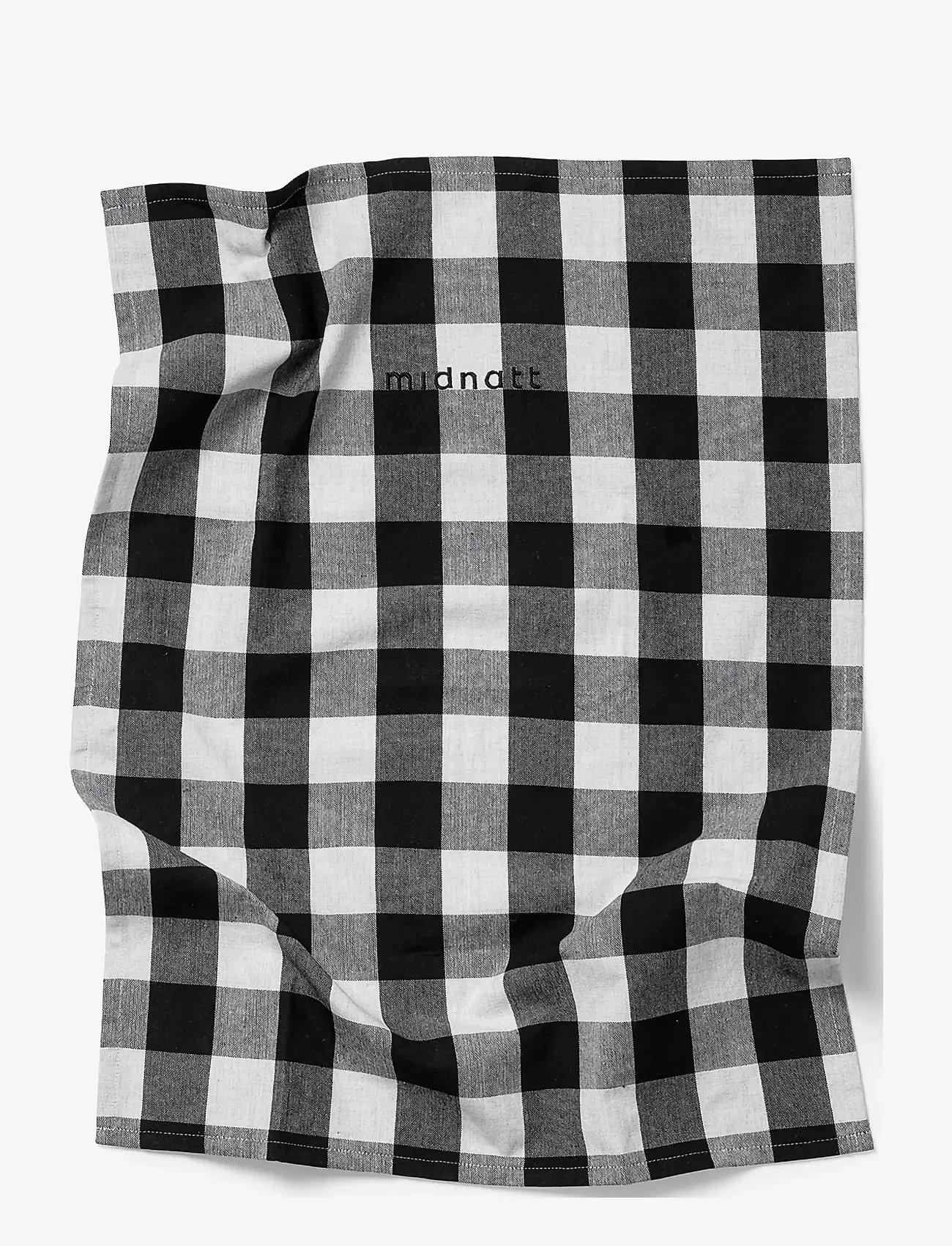 Midnatt - Tea towel checked b/w - tea towels - black&white - 1