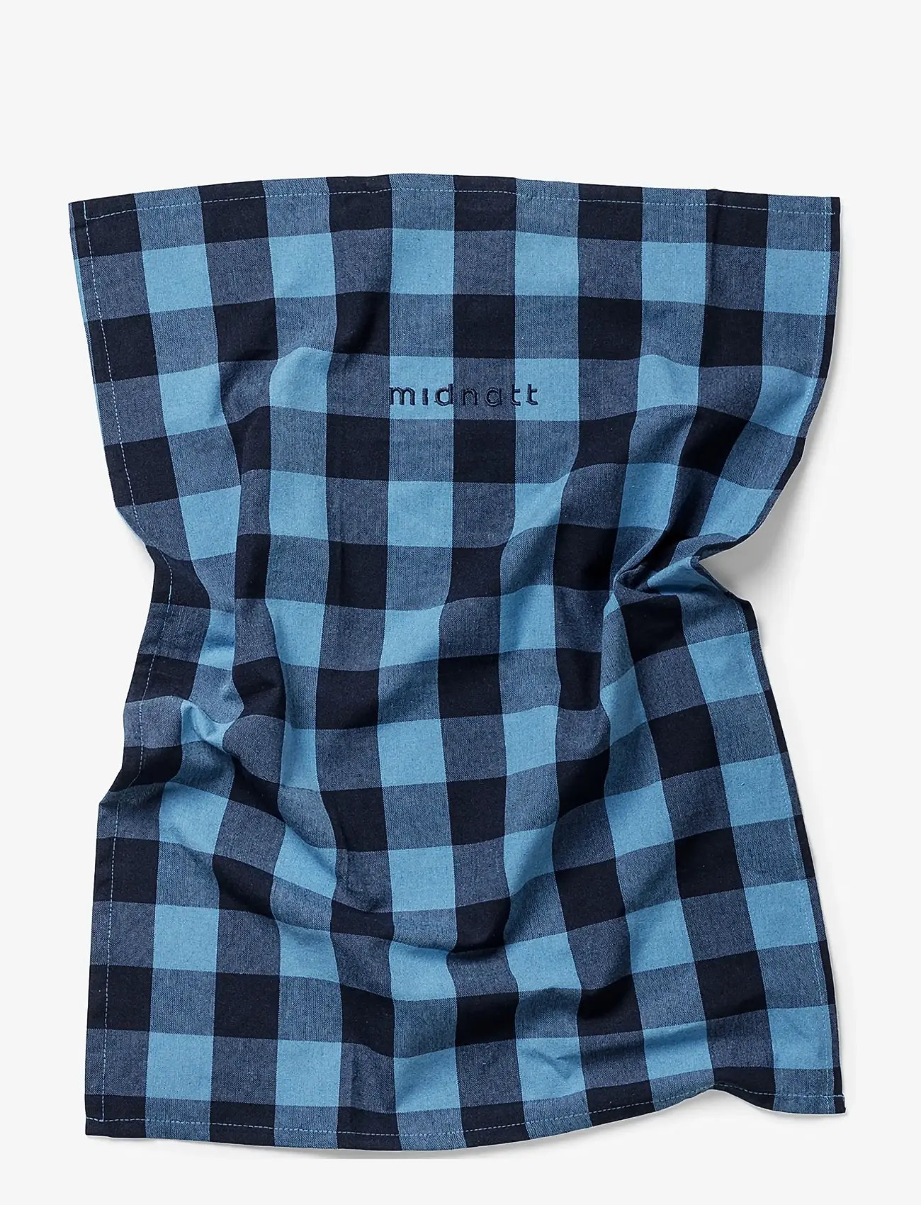 Midnatt - Tea towel checked blue - tea towels - blue - 1