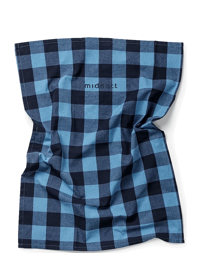 Midnatt - Tea towel checked blue - köögirätikud - blue - 1
