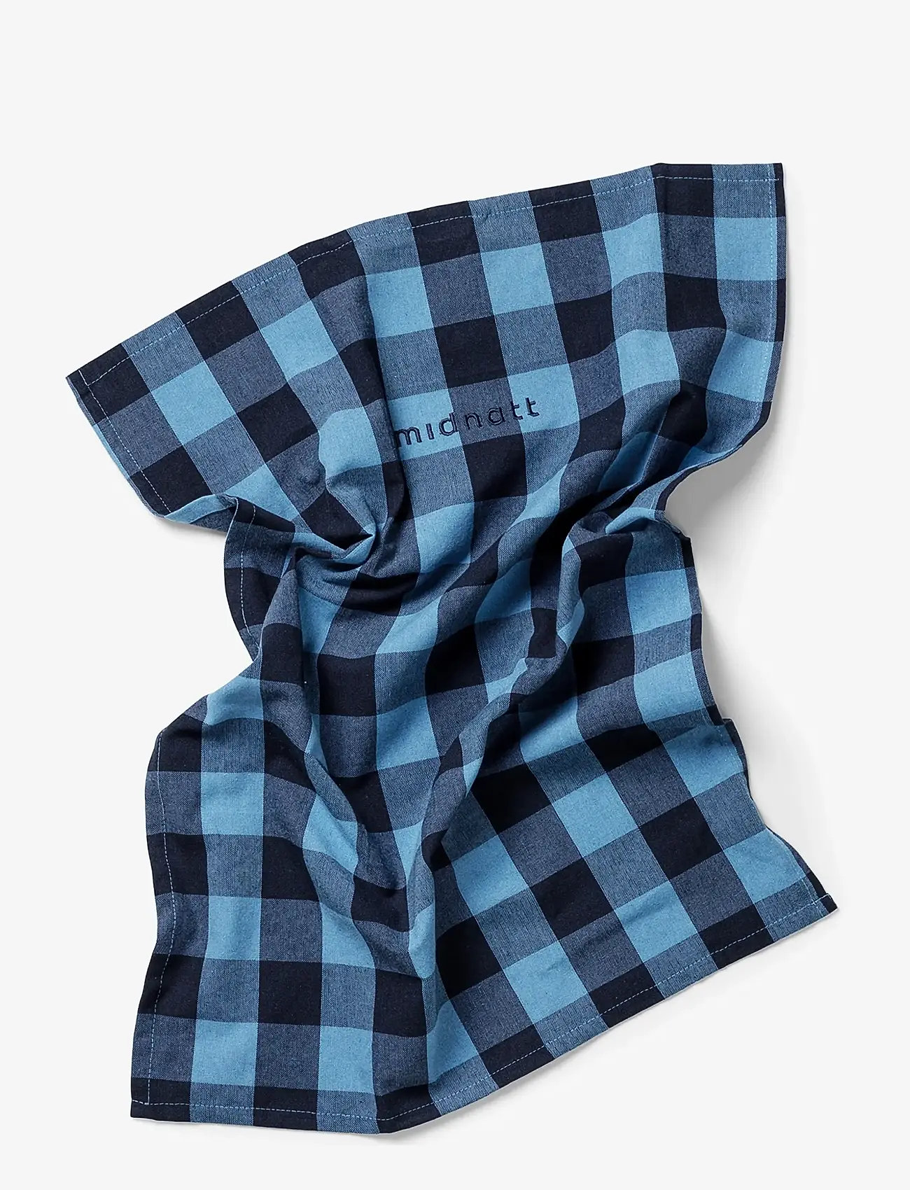 Midnatt - Tea towel checked blue - tea towels - blue - 2