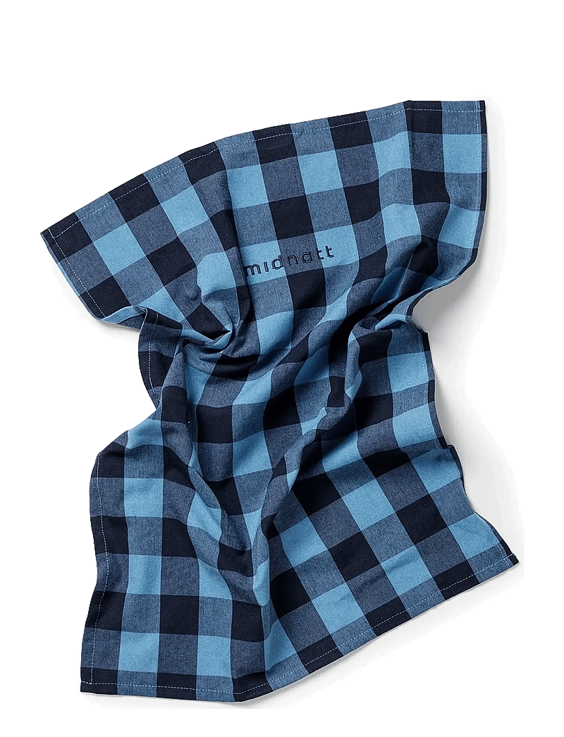 Midnatt - Tea towel checked blue - köögirätikud - blue - 2