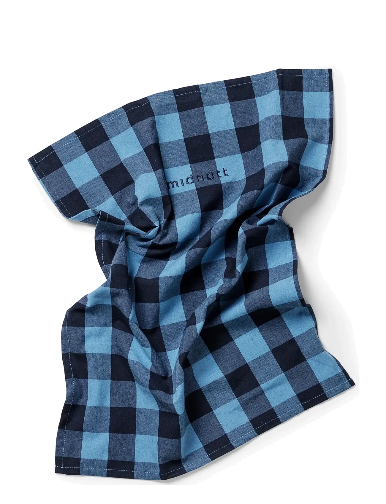 Midnatt - Tea towel checked blue - köögirätikud - blue - 2