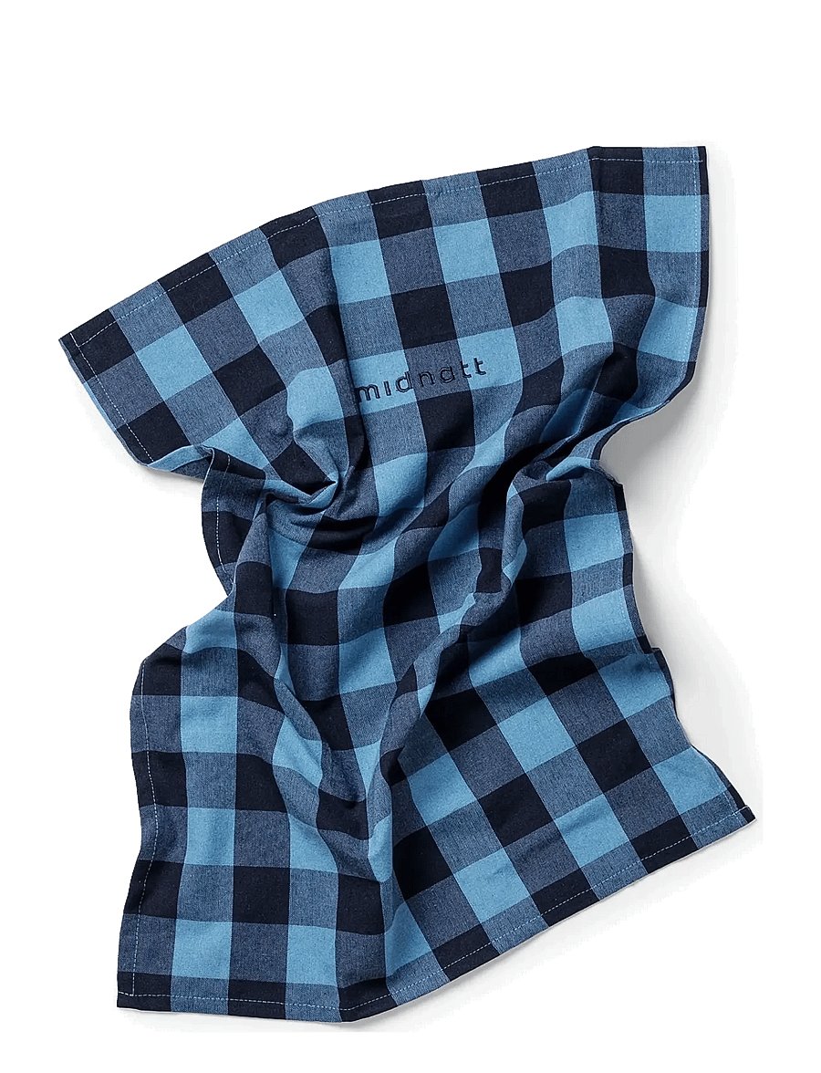 Midnatt - Tea towel checked blue - köögirätikud - blue - 2