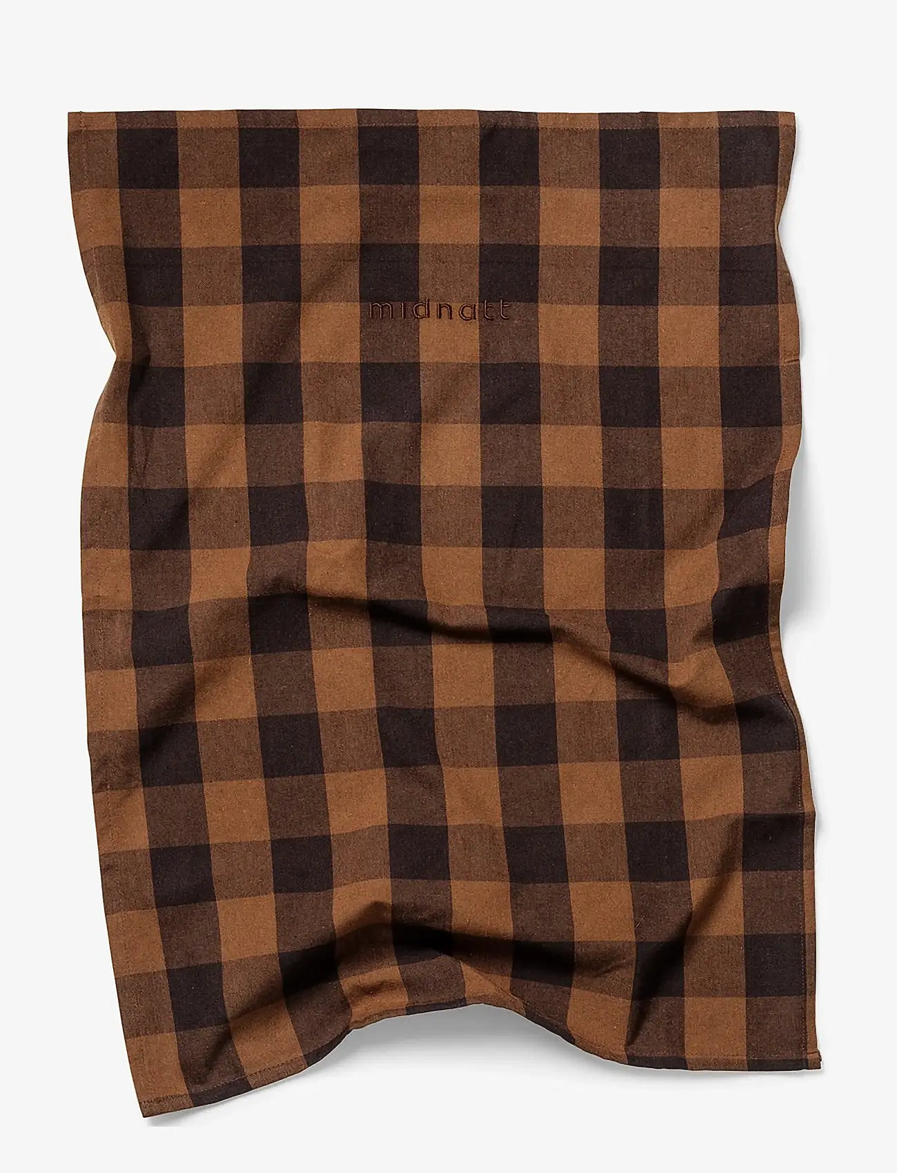 Midnatt - Tea towel checked brown - viskestykker - brown - 1