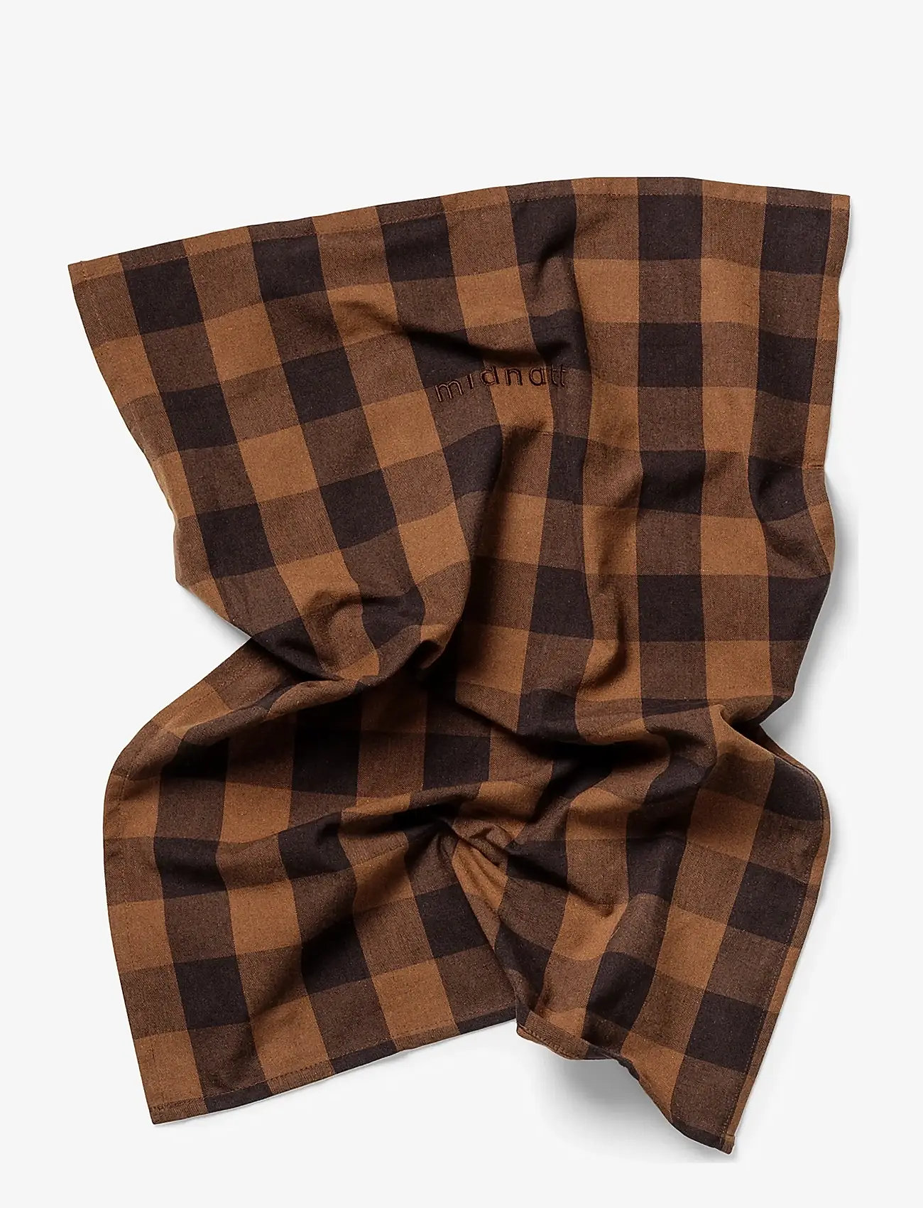 Midnatt - Tea towel checked brown - viskestykker - brown - 2