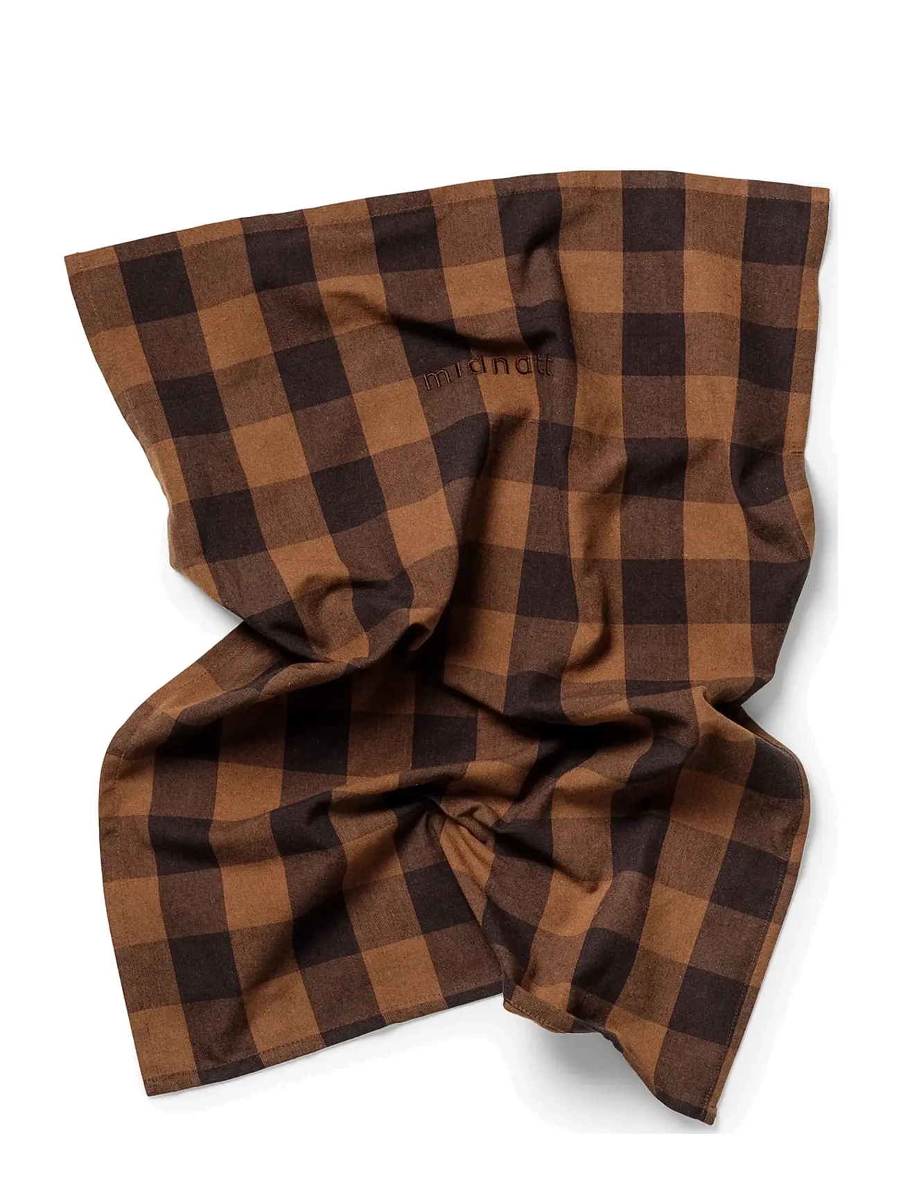 Midnatt - Tea towel checked brown - köögirätikud - brown - 2