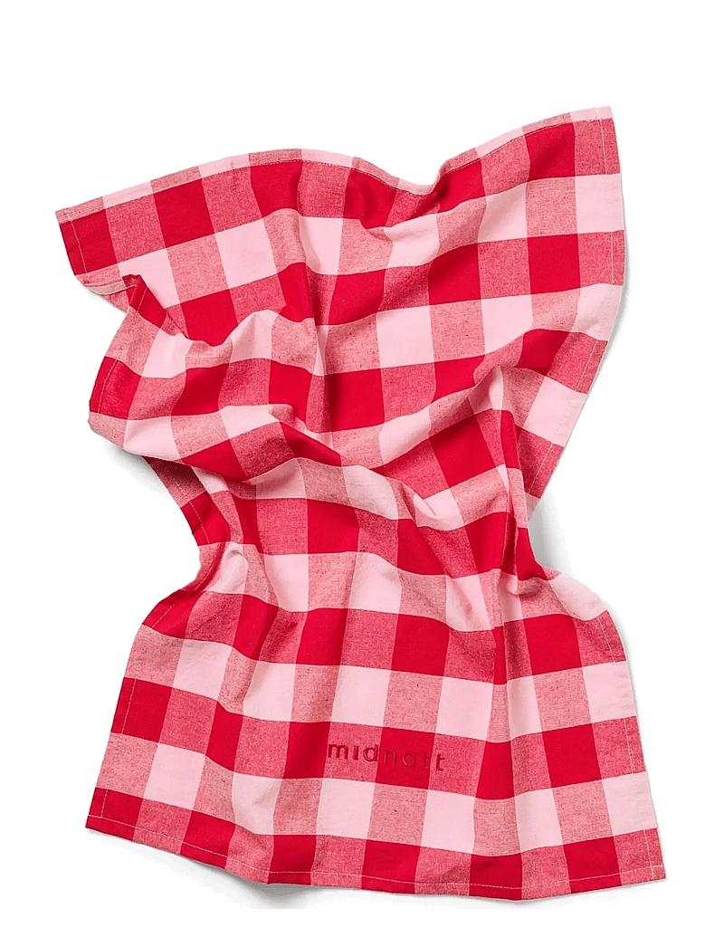 Midnatt - Tea towel Paola - köögirätikud - red&pink - 1