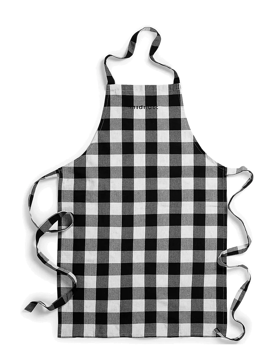 Midnatt - Apron checked b/w - põlled - black&white - 1