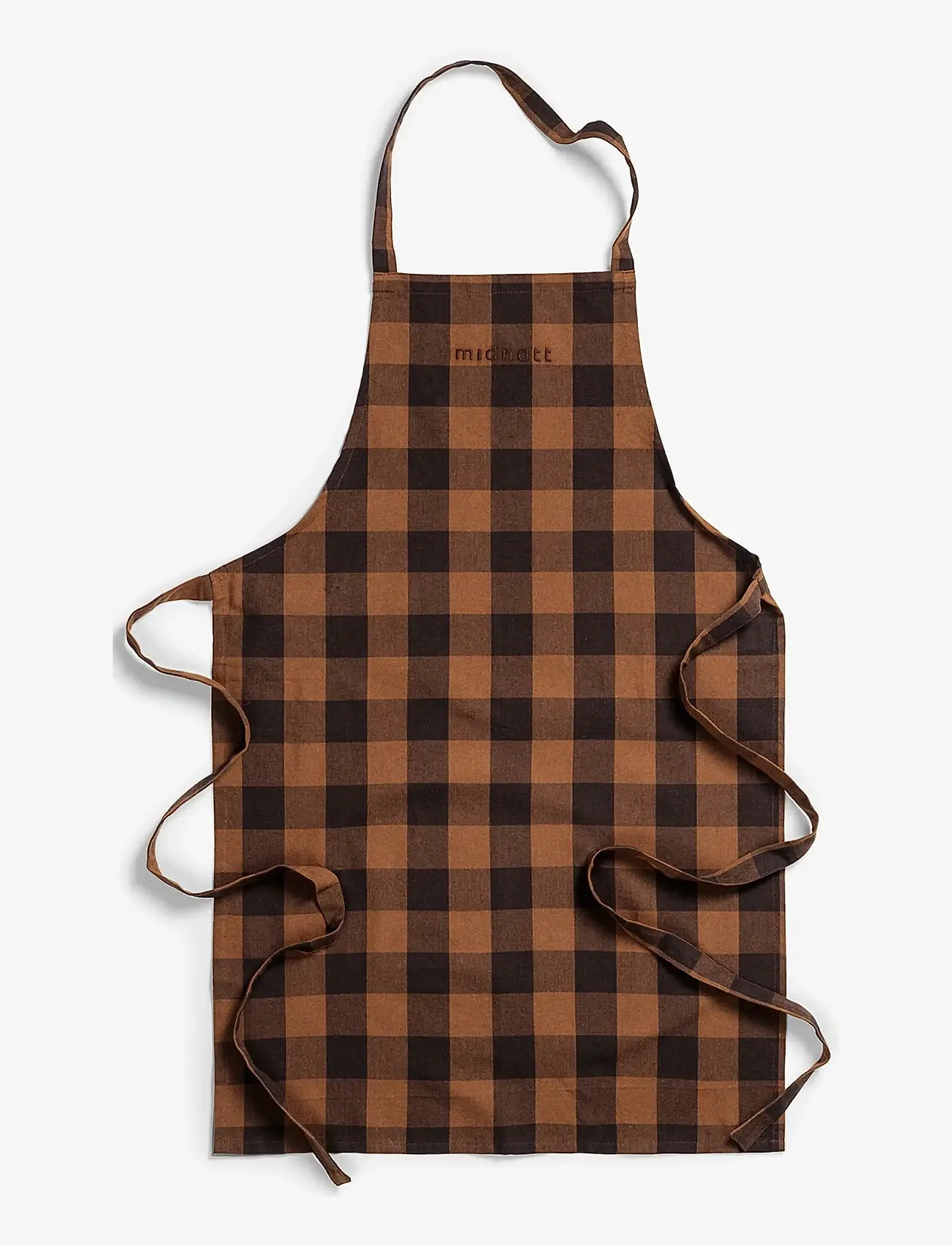 Midnatt - Apron checked brown - aprons - brown - 1