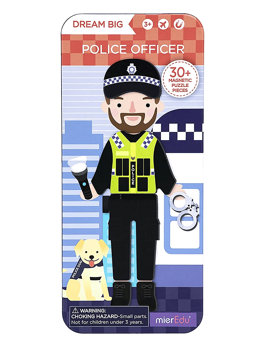 mierEdu - Magnetic Hero Box - Police Officer - bastelset - black - 0