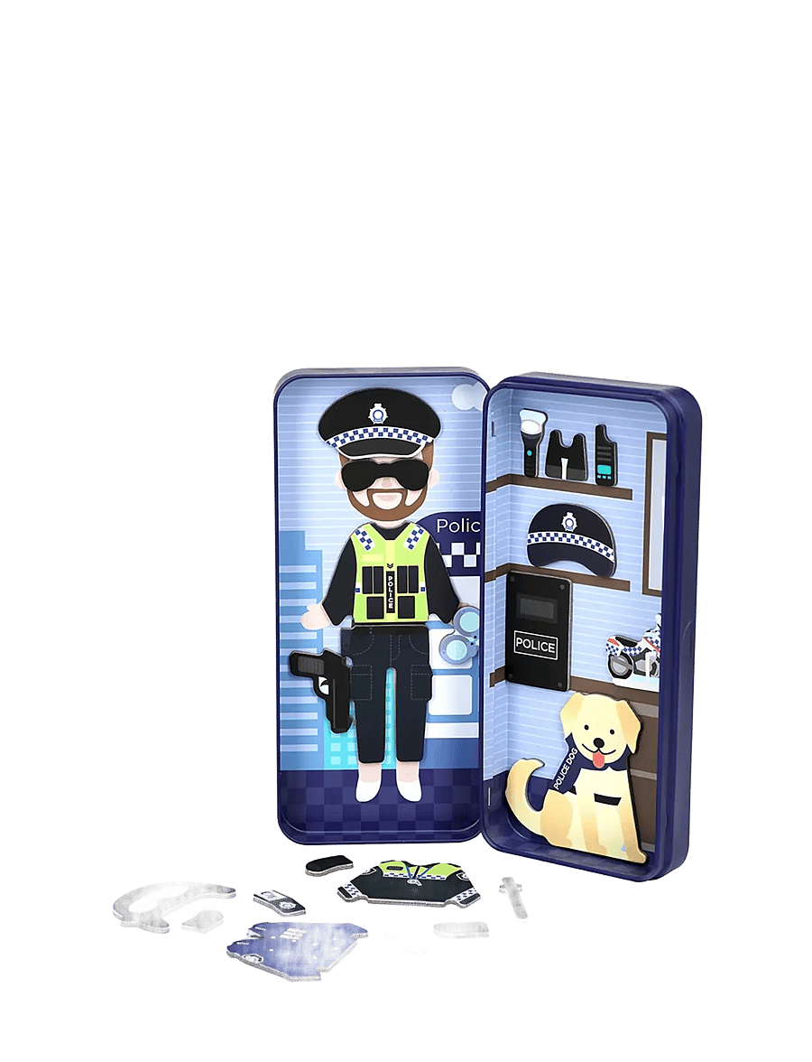 mierEdu - Magnetic Hero Box - Police Officer - bastelset - black - 1