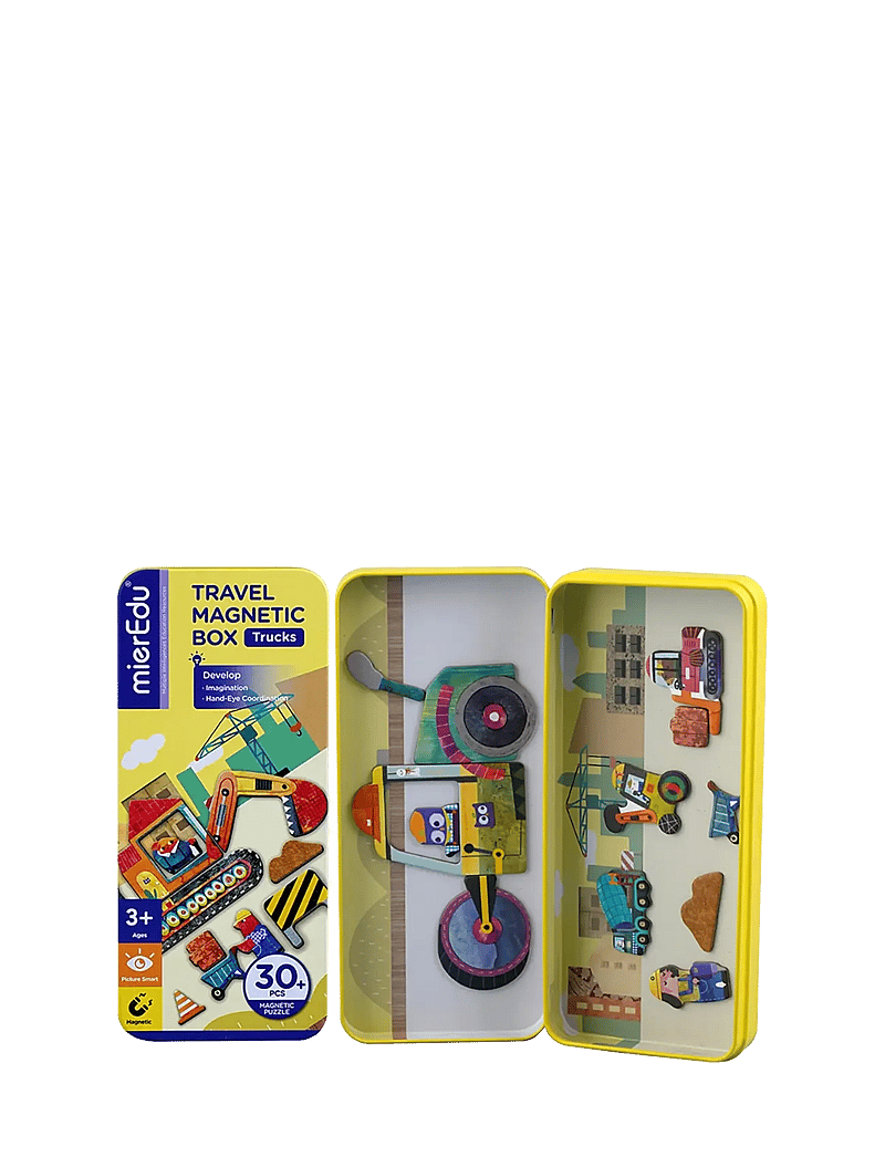mierEdu - Magnetic Travel Box - Construction Site - käsitöökomplekt - yellow - 2