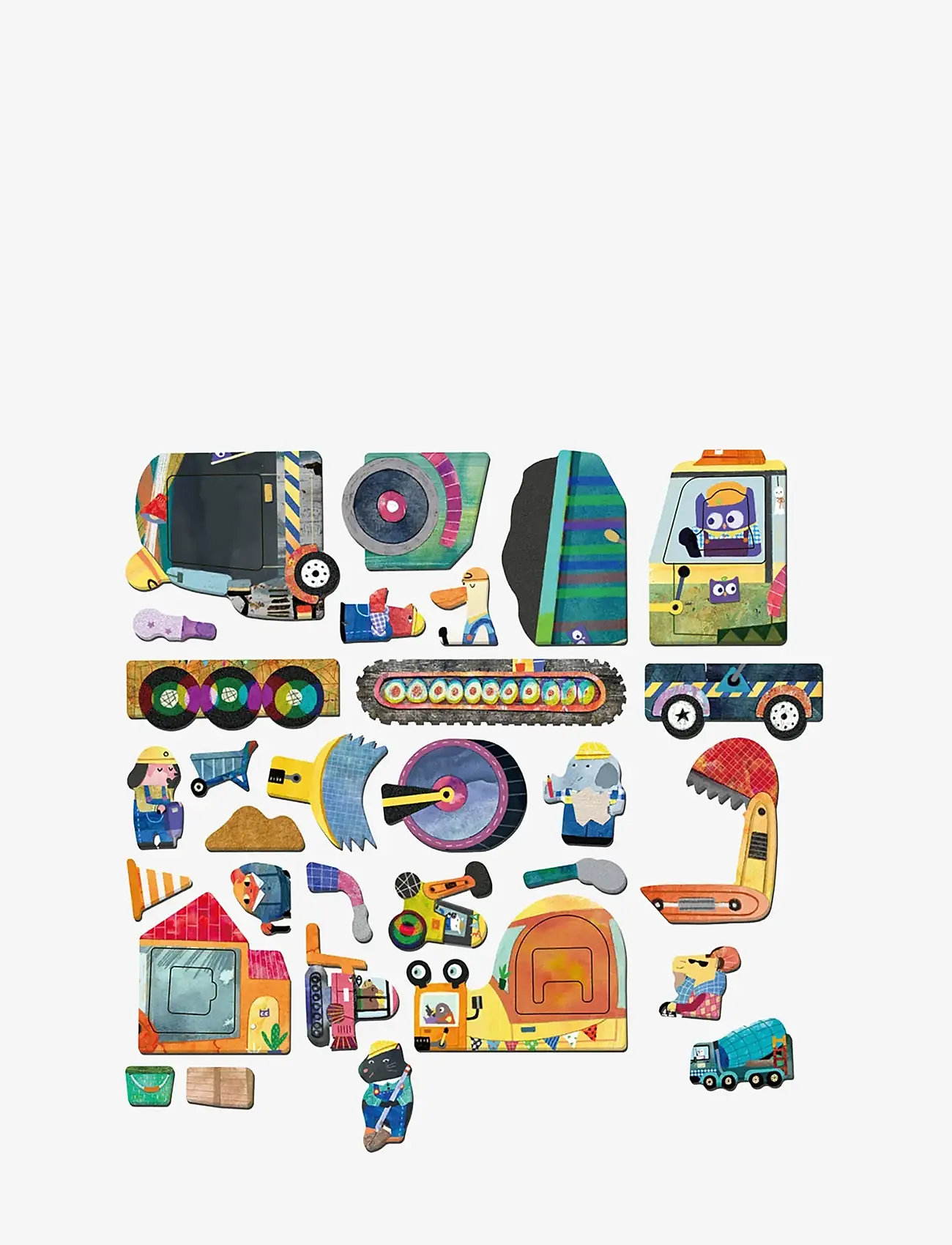 mierEdu - Magnetic Travel Box - Construction Site - pysselset - yellow - 4