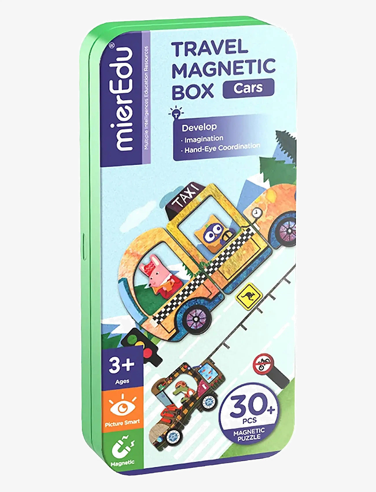 mierEdu - Magnetic Travel Box - Cars - radošuma komplekti - green - 0
